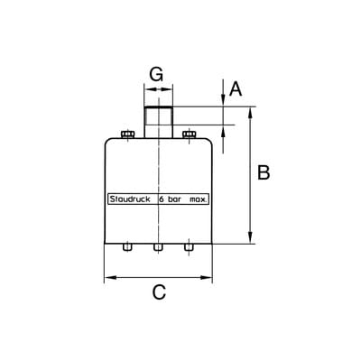Hochleistungsschalldämpfer G 1.1/2", Stahlblech verzinkt