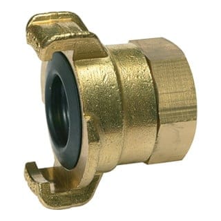 GEKA-Gewindestück, 360° drehbar, Messing blank, G 1" I