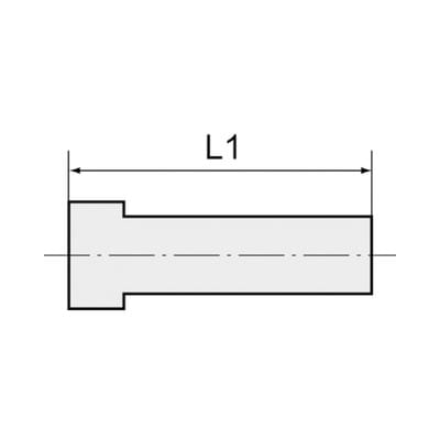 Verschlussstecker »click-clock«, Stecknippel 8mm, Messing vernickelt