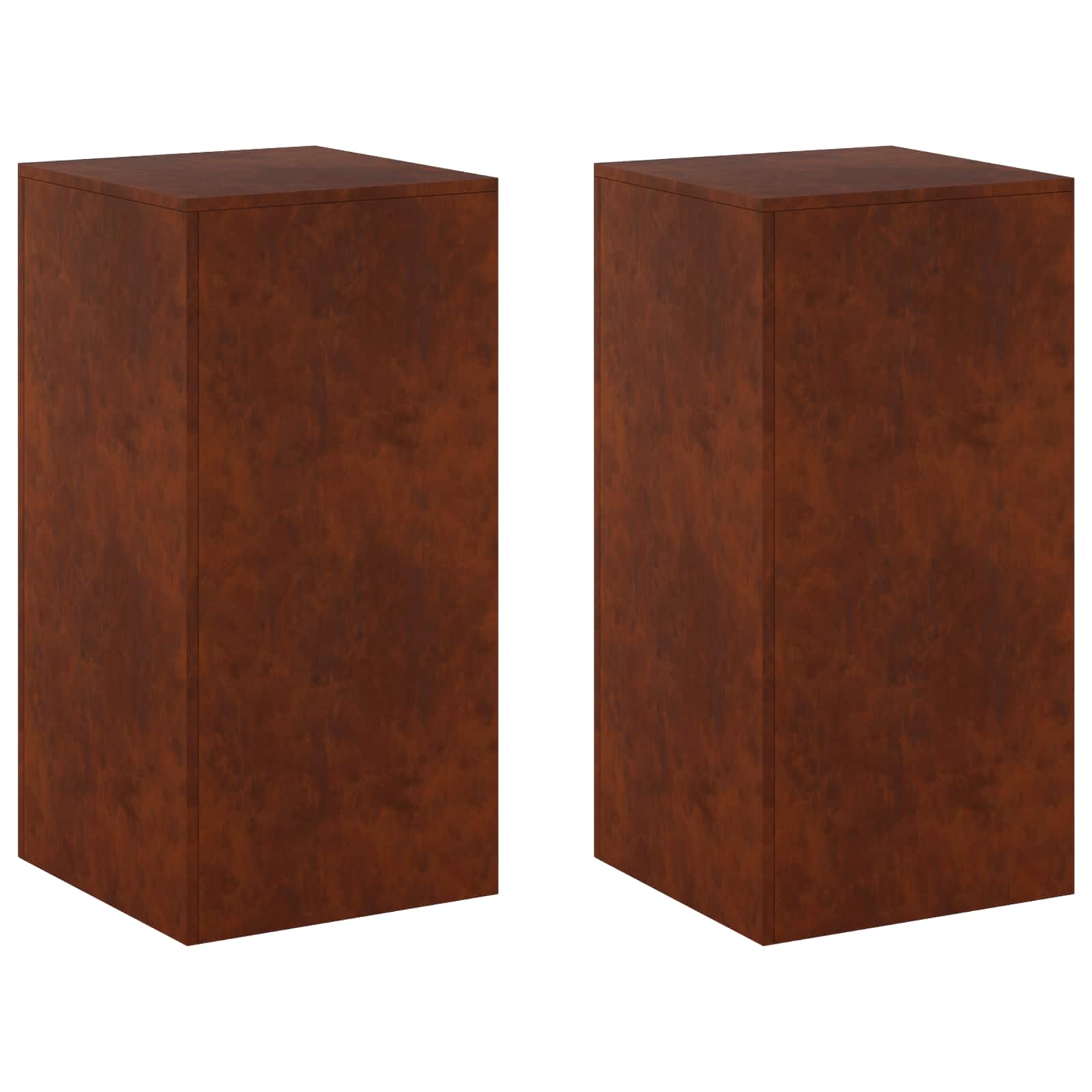 Pflanzenständer 2 Pcs Rostoptik 40 X 40 X 80 Cm Wetterfeststahl Vidaxl