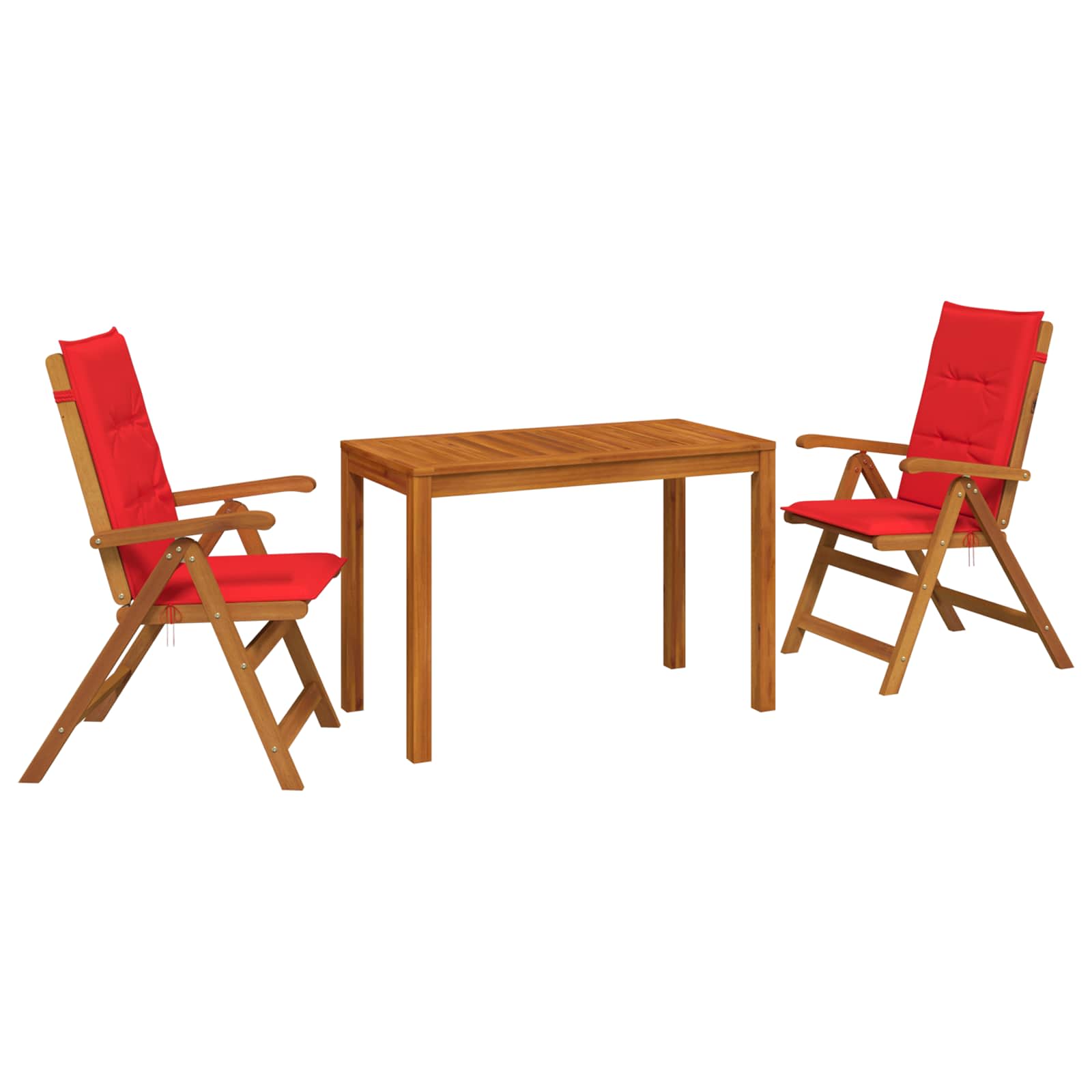 Garden Dining Set Natur Massivholz Akazie Vidaxl