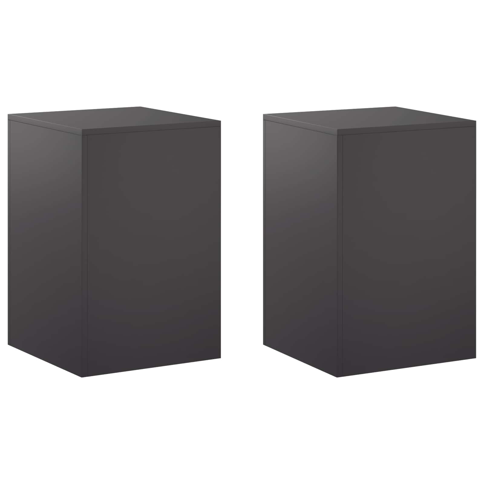 Pflanzenständer 2 Pcs Schwarz 40 X 40 X 60 Cm Stahl Vidaxl