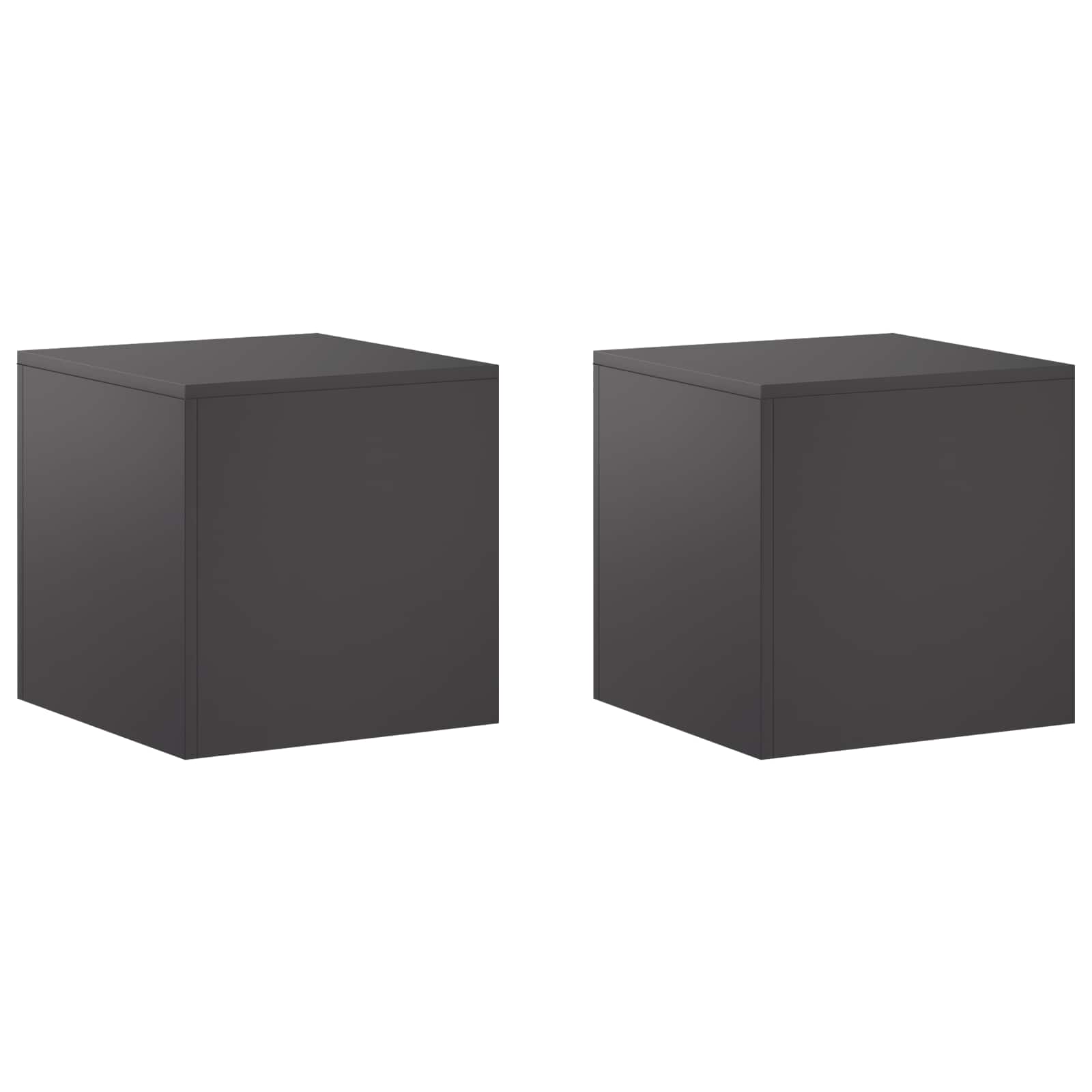Pflanzenständer 2 Pcs Schwarz 40 X 40 X 40 Cm Stahl Vidaxl