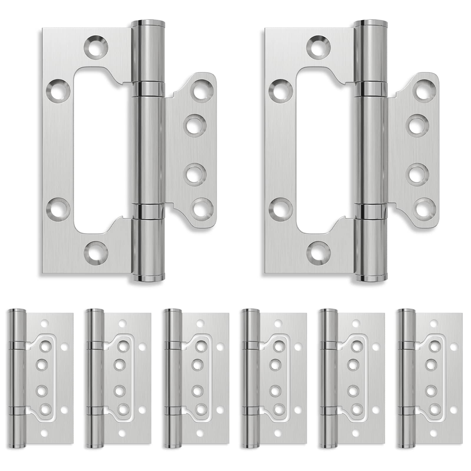 Scharnier 8 Stk. 100 X 75 X 13 Mm Silber Stahl Vidaxl