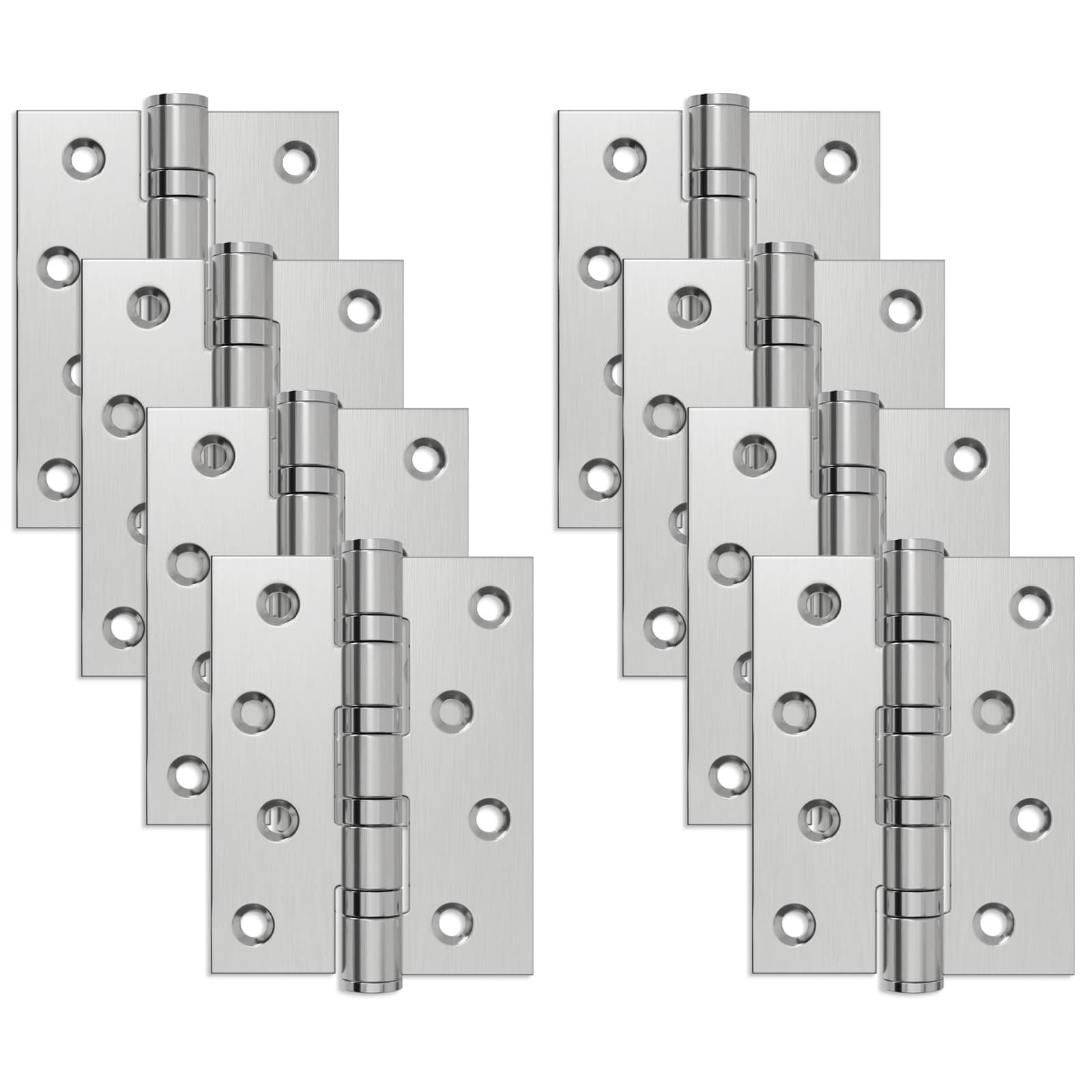 Scharnier 8 Stk. 100 X 78 X 13 Mm Silber Stahl Vidaxl