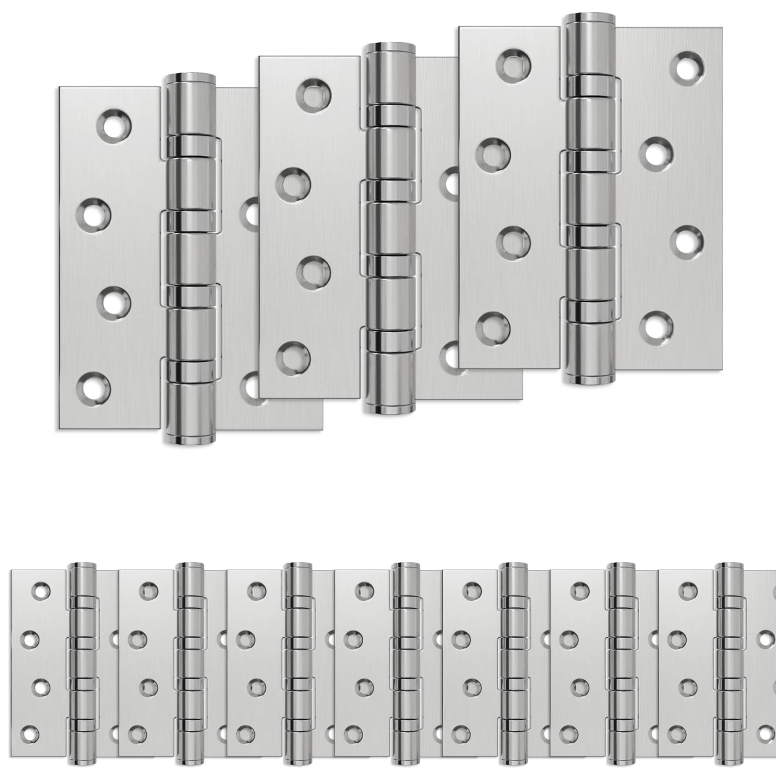 Scharnier 16 Stk. 100 X 78 X 13 Mm Silber Stahl Vidaxl