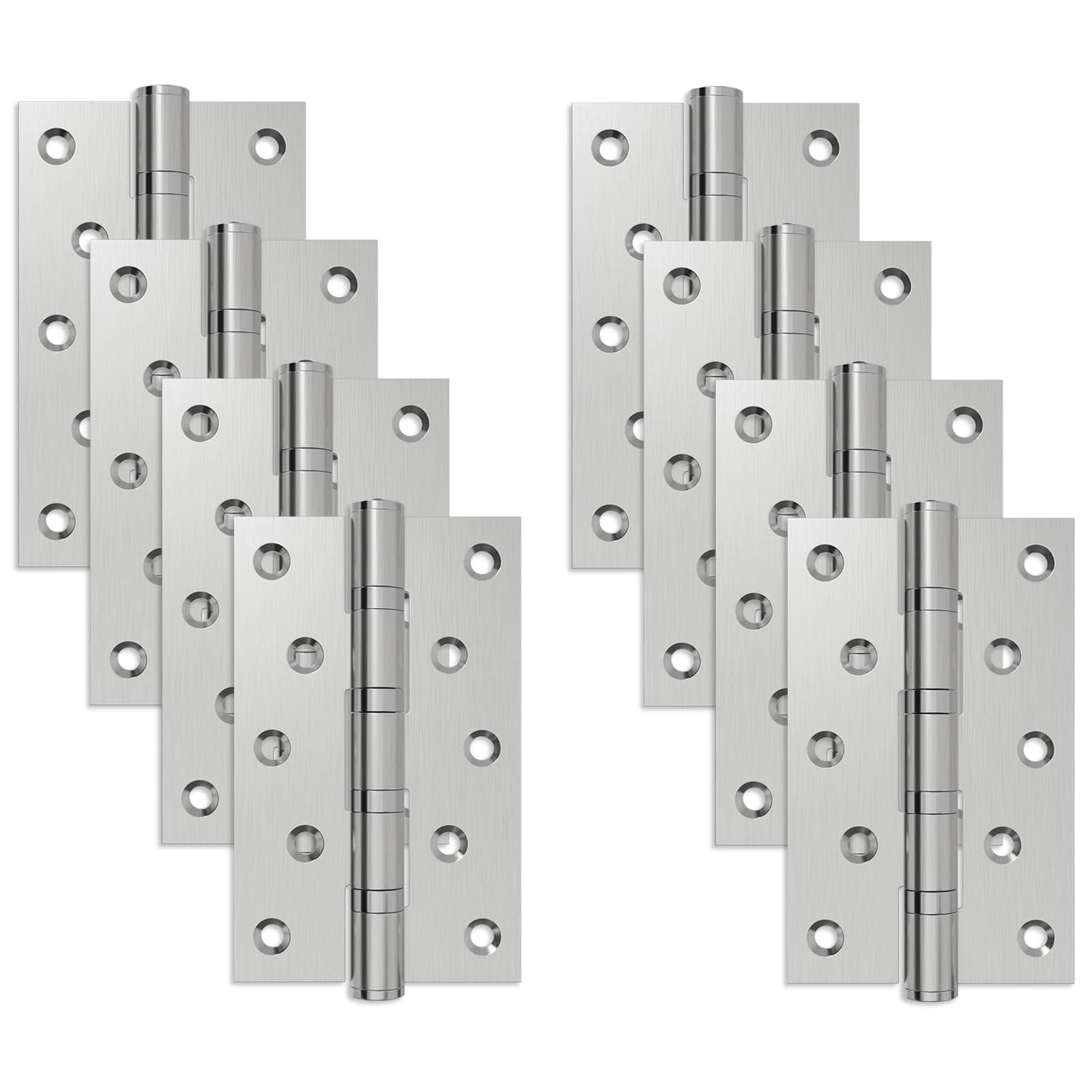Scharnier 8 Stk. 125 X 75 X 13 Mm Silber Stahl Vidaxl