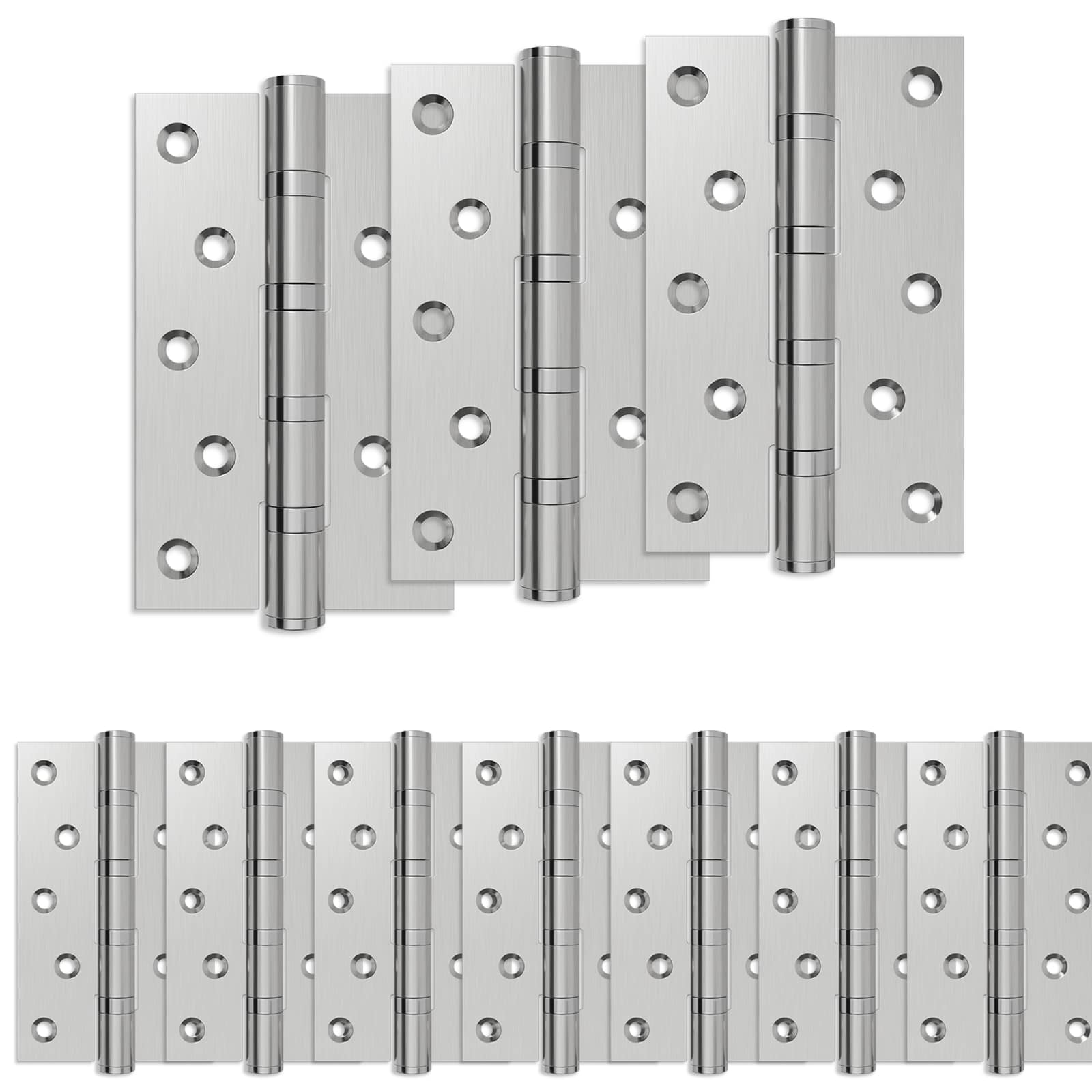 Scharnier 16 Stk. 125 X 75 X 13 Mm Silber Stahl Vidaxl