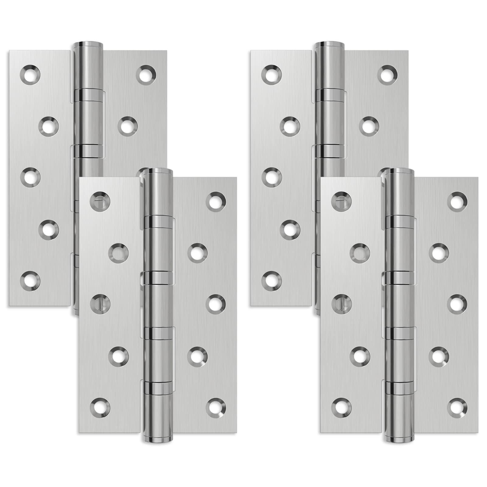 Scharnier 4 Stk. 125 X 75 X 13 Mm Silber Stahl Vidaxl