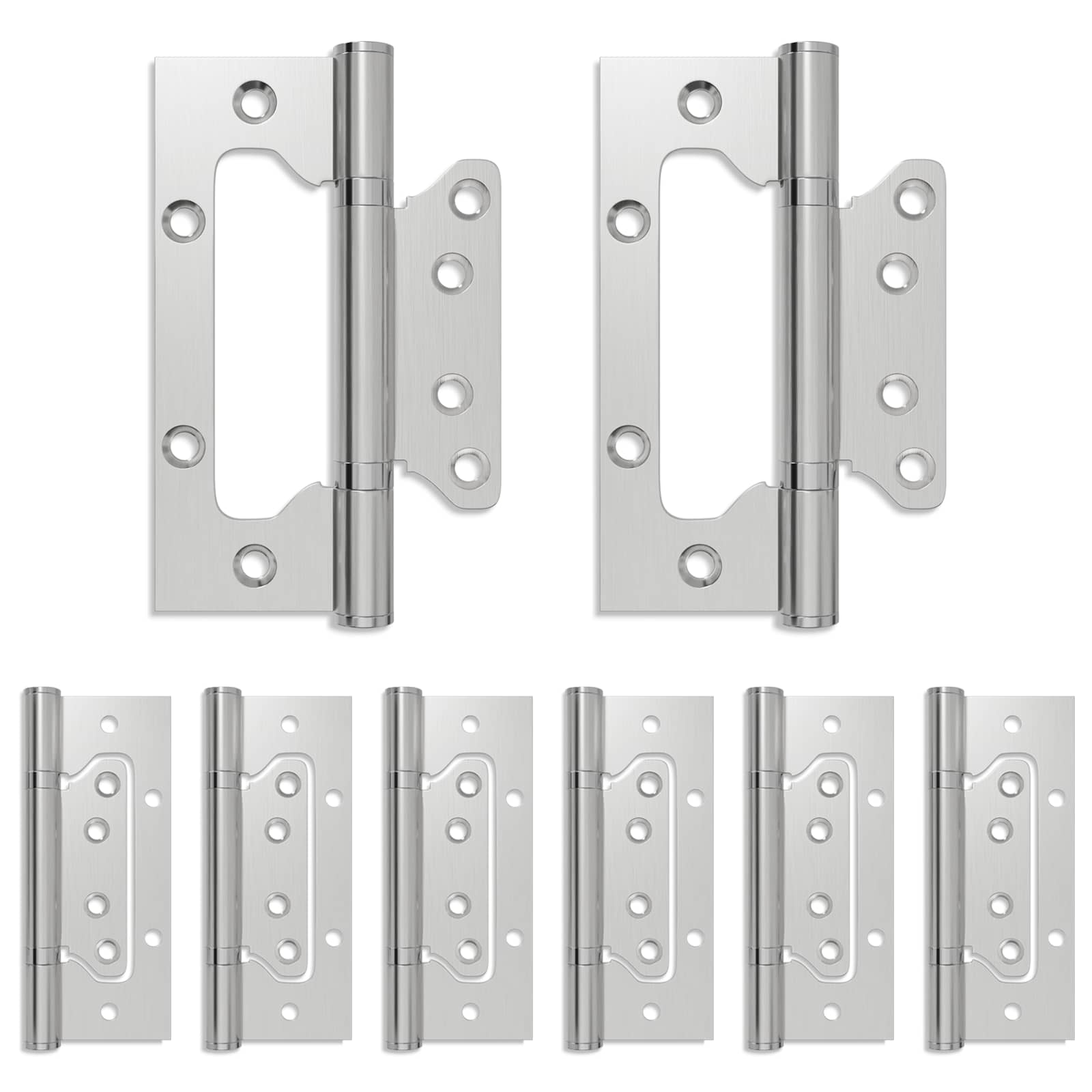 Scharnier 8 Stk. 125 X 78 X 13 Mm Silber Stahl Vidaxl