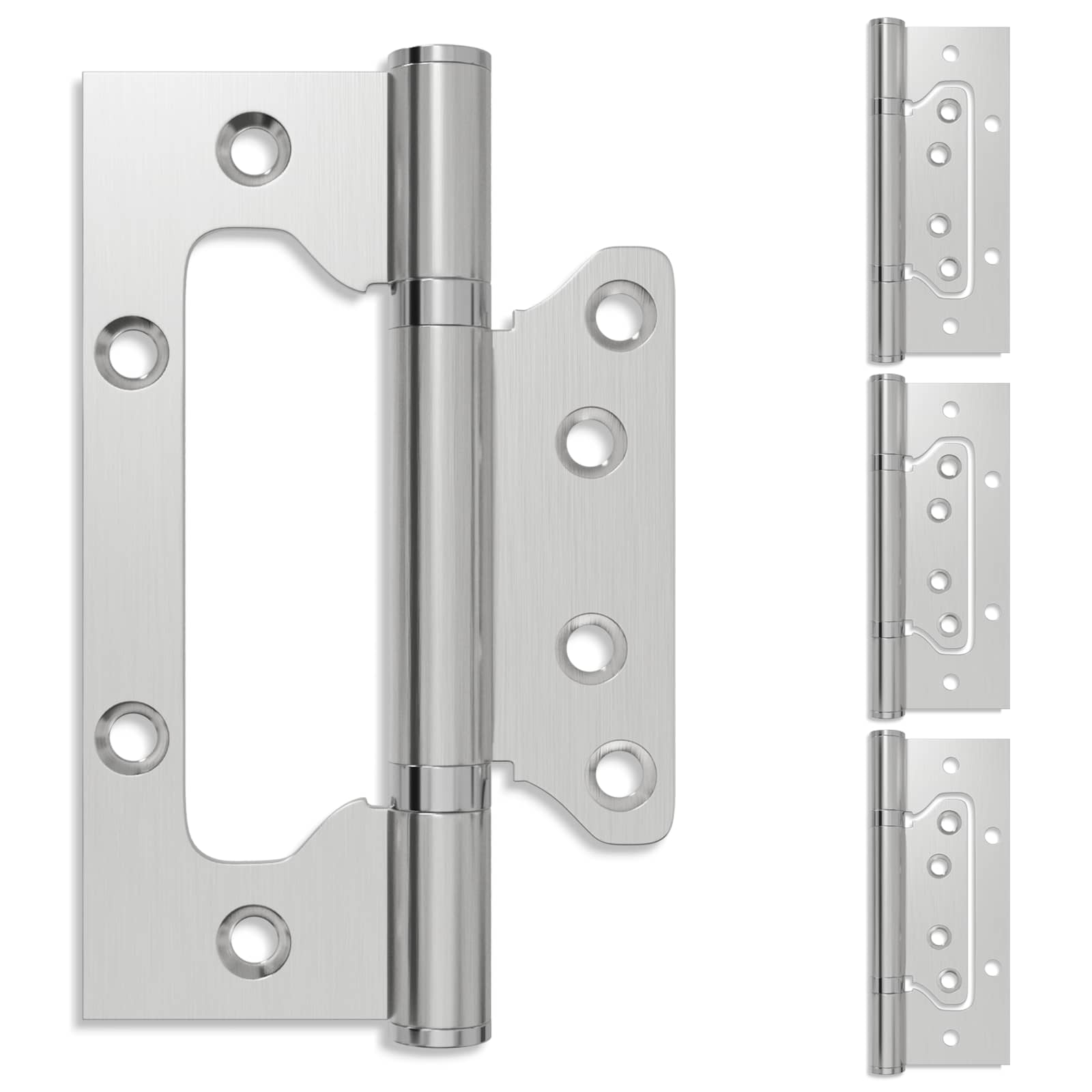 Scharnier 4 Stk. 125 X 78 X 13 Mm Silber Stahl Vidaxl