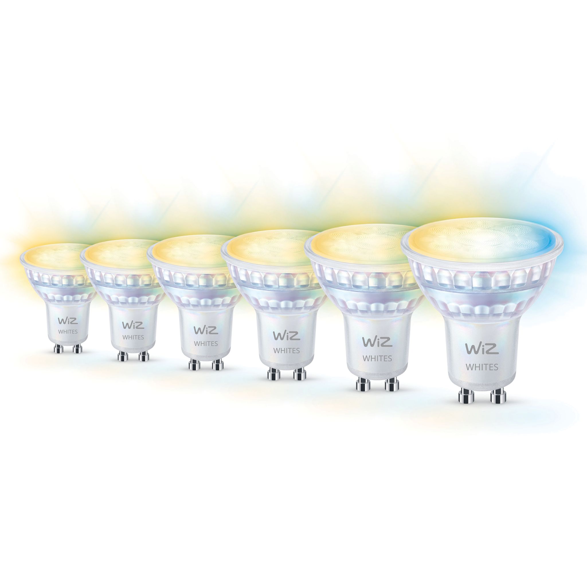 Wiz Vorteilspaket Mit 6 Spots Gu10 50w Warm Bis Kaltweißes Licht - Kompatibel Mit Apple Homekit, Alexa Und Google Home - Tunable White