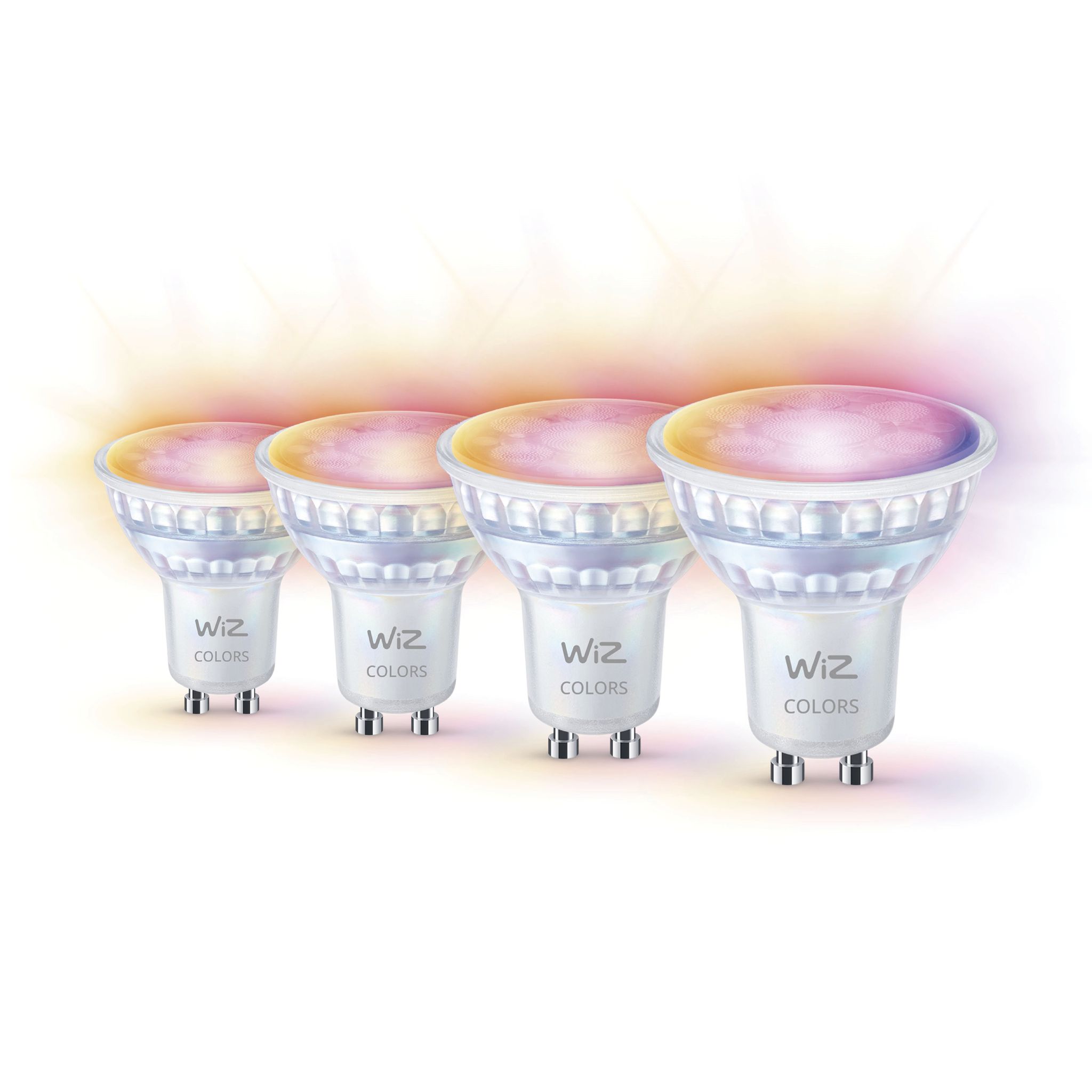 Wiz Vorteilspaket Mit 4 Spots Gu10 50w Weißes Und Farbiges Licht - Kompatibel Mit Apple Homekit, Alexa Und Google Home - Tunable White And Color