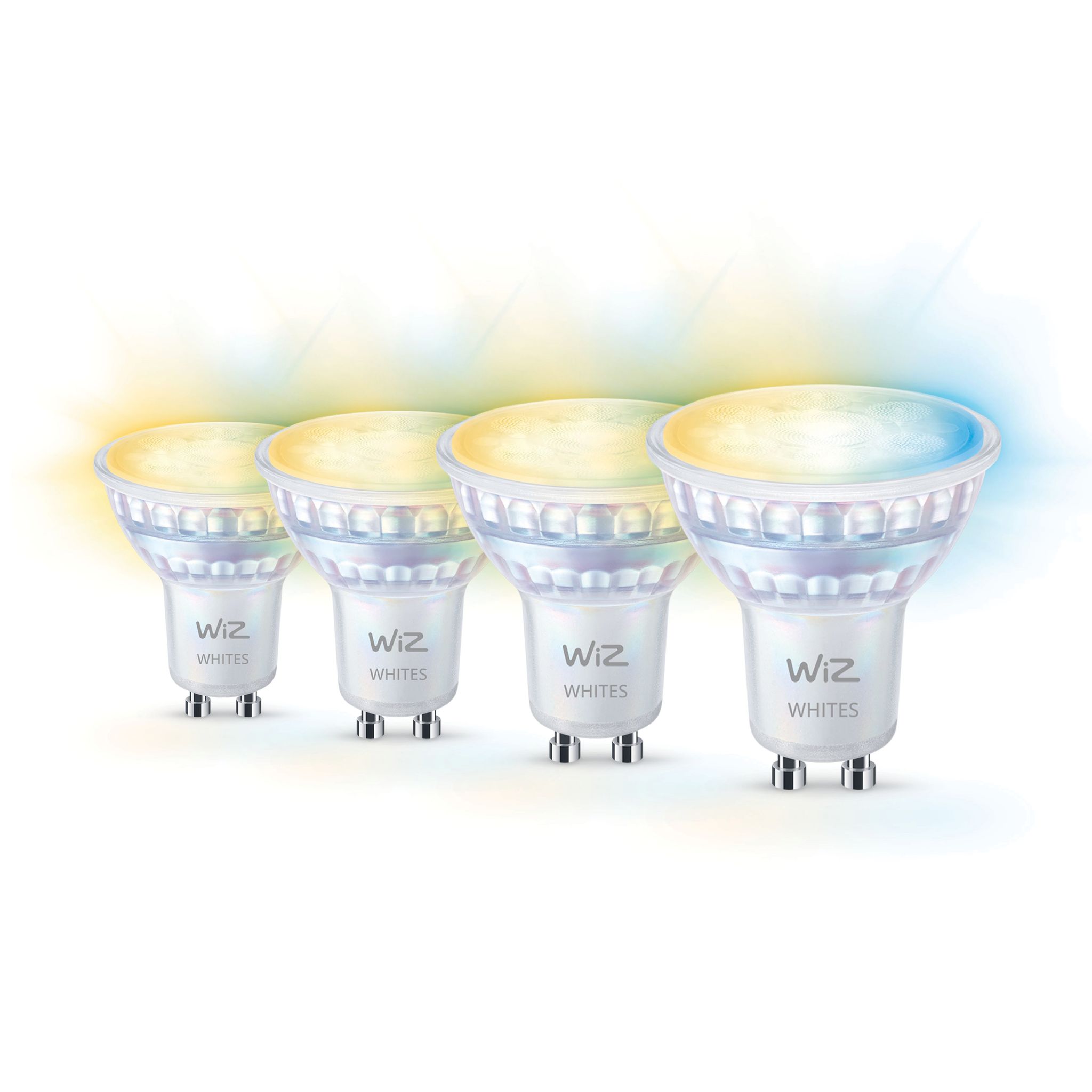 Wiz Vorteilspaket Mit 4 Spots Gu10 50w Warm Bis Kaltweißes Licht - Kompatibel Mit Apple Homekit, Alexa Und Google Home - Tunable White