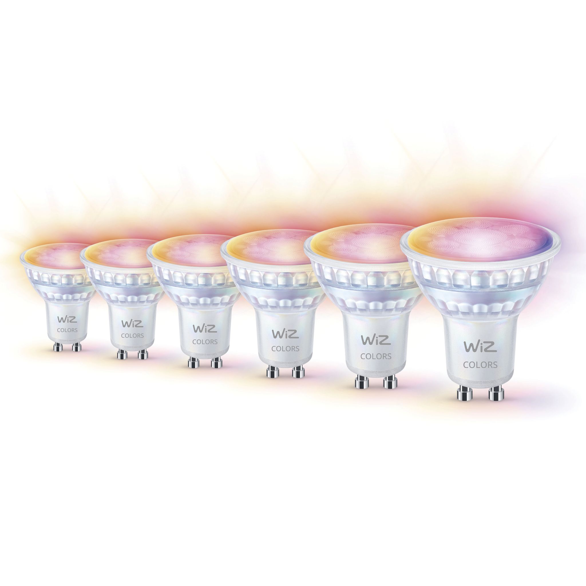 Wiz Vorteilspaket Mit 6 Spots Gu10 50w Weißes Und Farbiges Licht - Kompatibel Mit Apple Homekit, Alexa Und Google Home - Tunable White And Color
