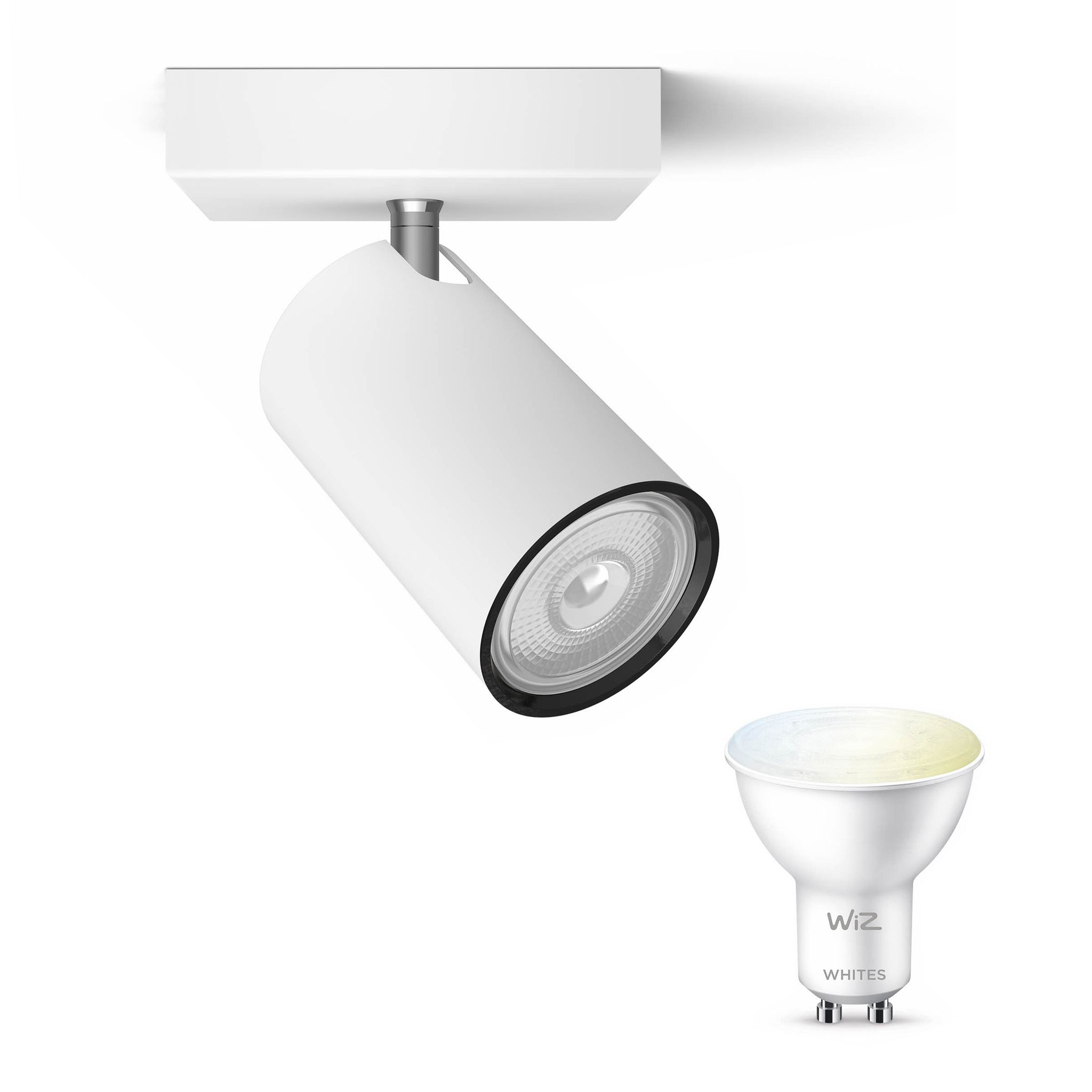 Wiz Kosipo Aufbauspot Mit 1 Lichtpunkt Gu10 (weiß) Warm Bis Kaltweißes Licht - Steuerbar Über Wlan