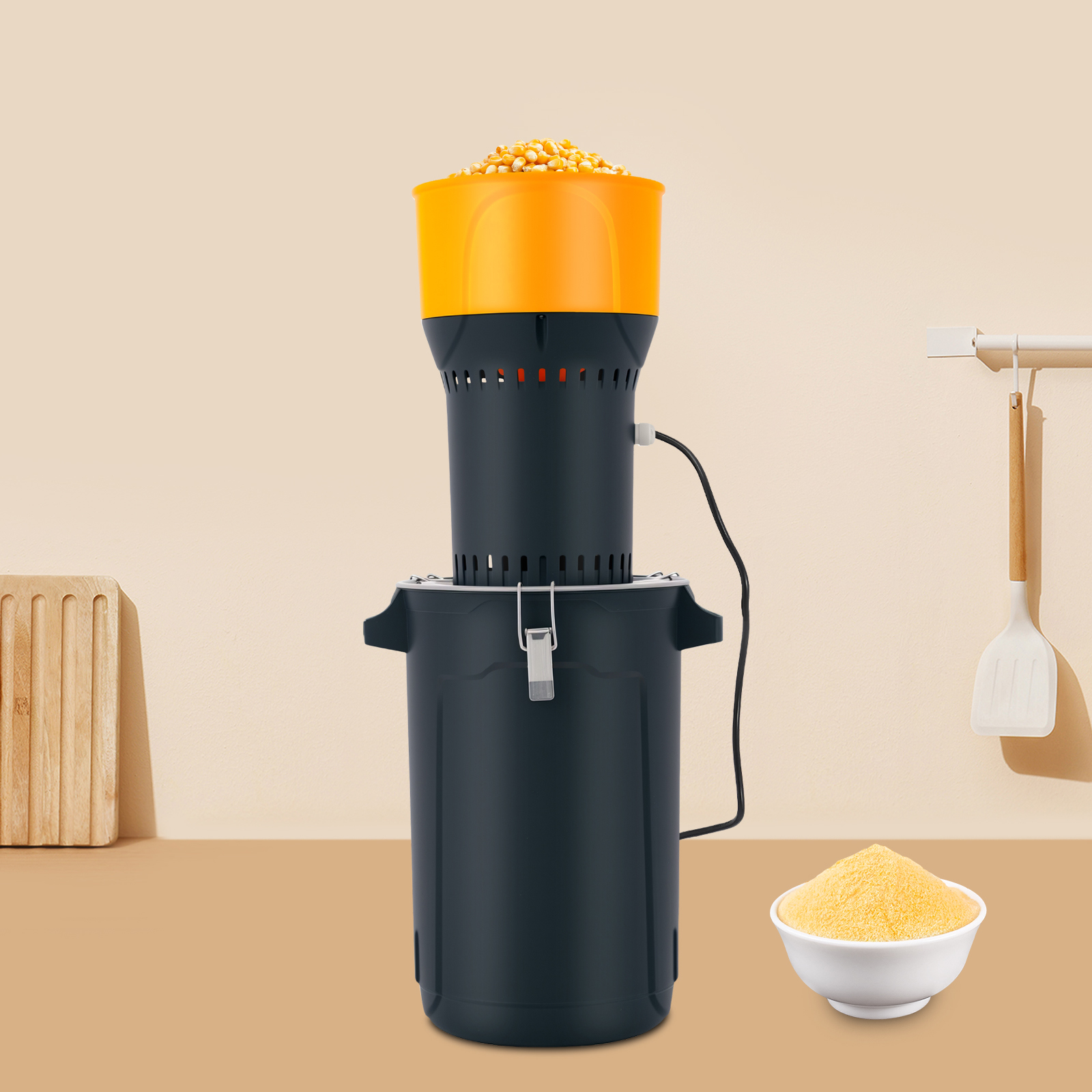 Yissale - Werkzeug - Elektrische Getreidemühle Getreideschrotmühle – Trockenmahlwerk Für Mais, Weizen, Reis, Sorghum, Sojabohnen, Gewürze, 220v