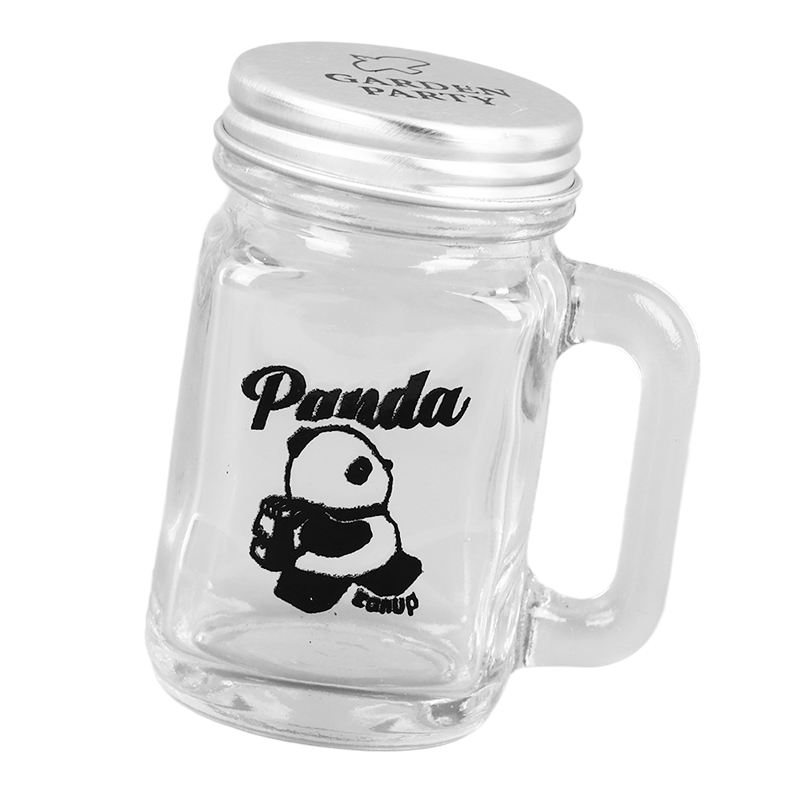 Klares Glas Mit Panda-muster, Dickem Griff, Luftdichtem Deckel, Hitzebeständig, Mini-joghurtglas Für Reisen, Familie, Büro, Walking Panda