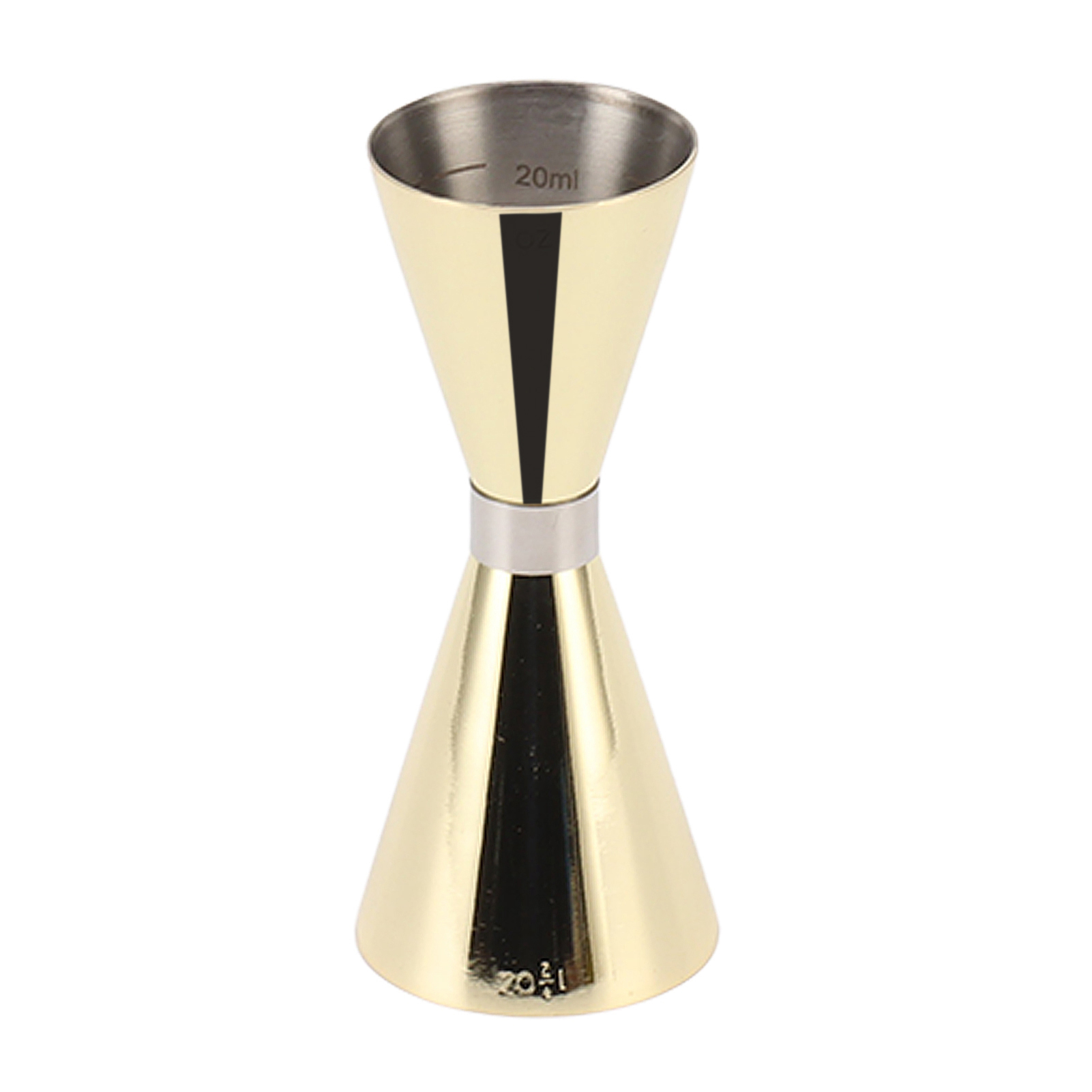 Cocktail-jigger, Doppelseitiger Messbecher Aus Edelstahl 304 Mit Skala Für Bars Und Partys, Titan-gold