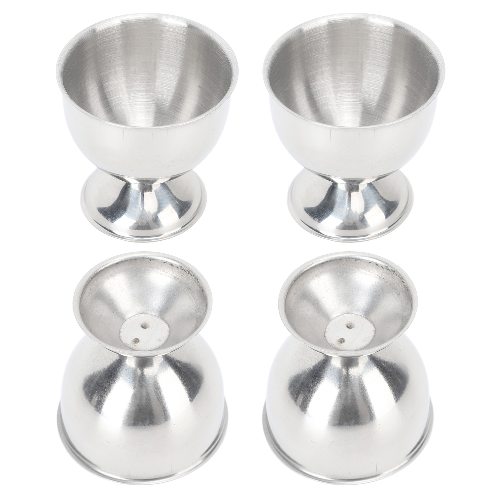 4-teiliges Eierbecher-set, 40 Ml, Edelstahl, Hitzebeständig, Elegante Oberfläche