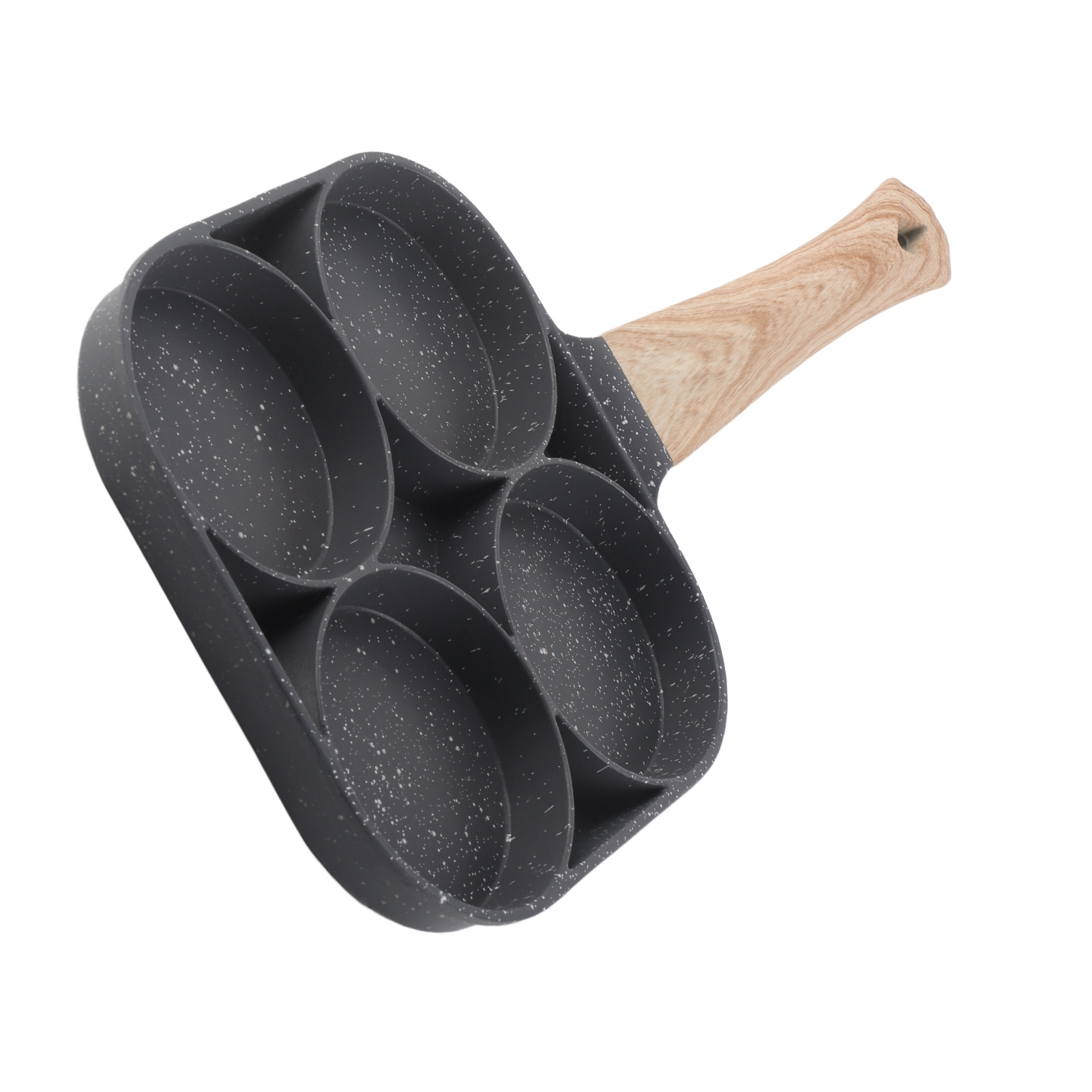 Bratpfanne Mit 4 Mulden, Antihaftbeschichtung, Flacher Boden, Ideal Zum Braten Von Eiern, Omeletts Und Hamburgern.