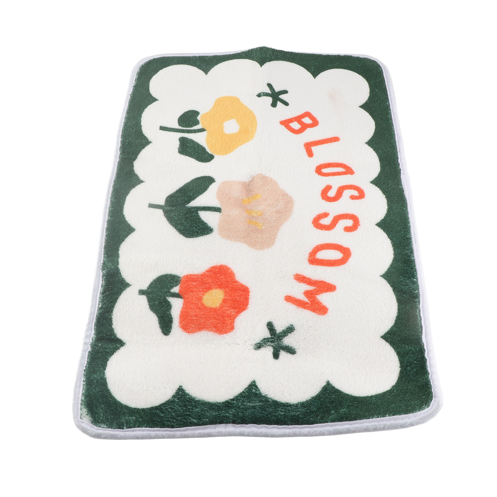 Niedliche Badematte Mit Cartoon-motiv, Weich, Rutschfest, Hoch Saugfähig, Für Bad, Schlafzimmer Und Küche, Drei Kleine Blumen