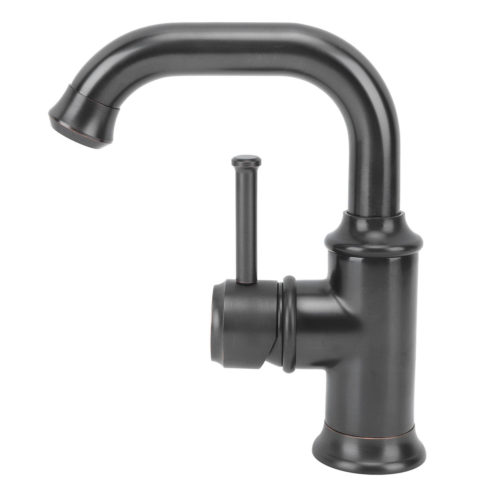 G1/2 Vintage-armatur Im Europäischen Antik-stil, Vollmessing, Für Badezimmerwaschbecken, Aufsatzwaschbecken, Schwarz