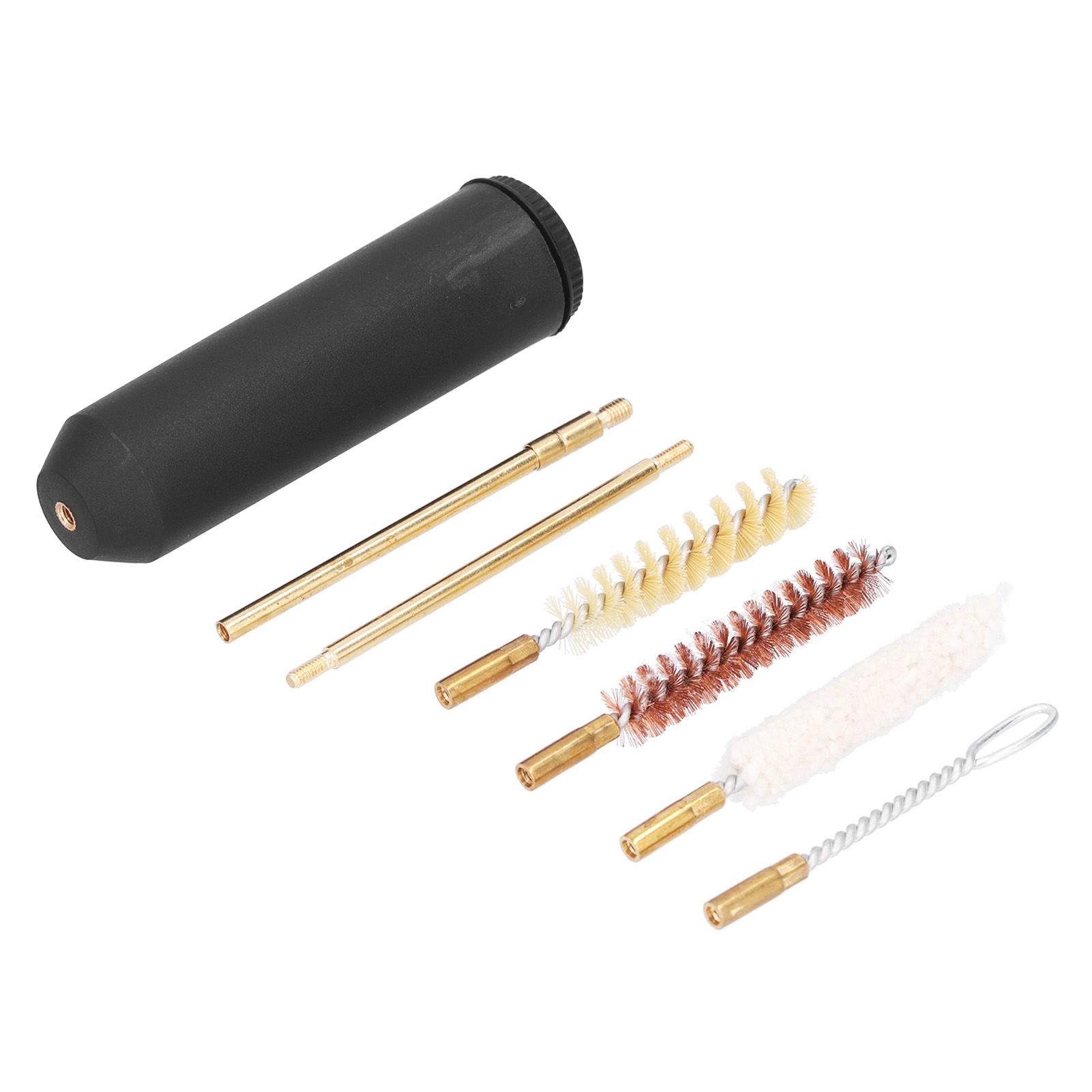 Reinigungsbürsten-set, Borsten Aus Messing-phosphorbronze, Handbürste Für Haushalt, Flaschenreiniger, Vase, Spüle, Schwarzer Kunststoffeimer, 9-mm-set