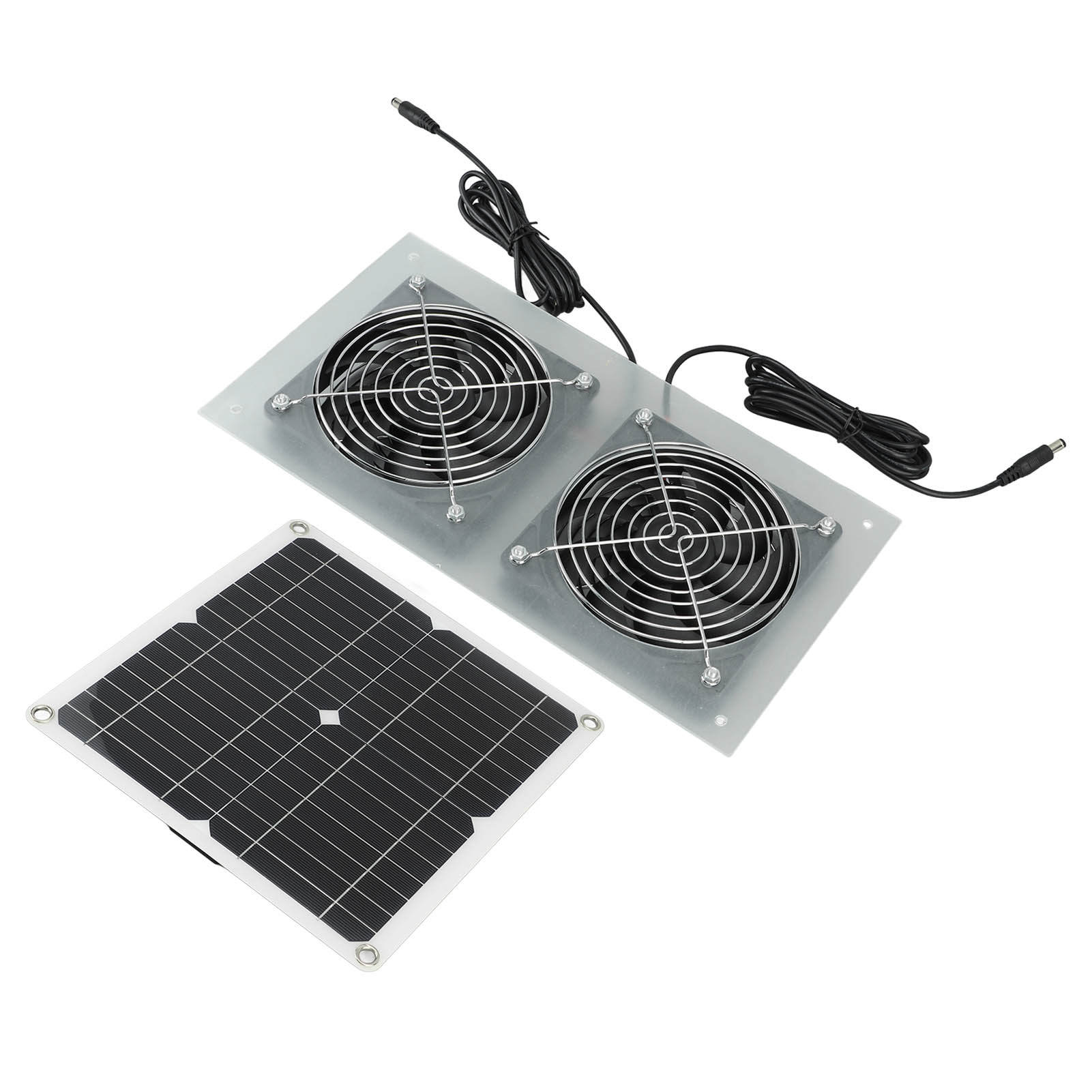 15-w-solarventilator, Effizientes Solar-doppelventilator-set Für Hühnerställe, Gewächshäuser, Schuppen, Tierhäuser Und Fenster