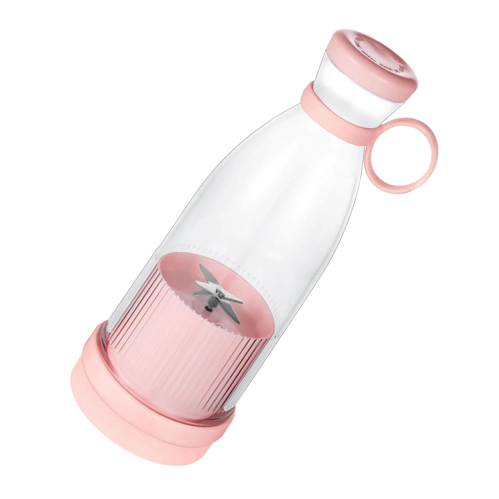 Tragbarer Multifunktions-standmixer, Wiederaufladbar, 360° Drehbar, Effizient, Elektrischer Mini-hand-entsafter Für Reisen Und Studentenwohnheim, Pink