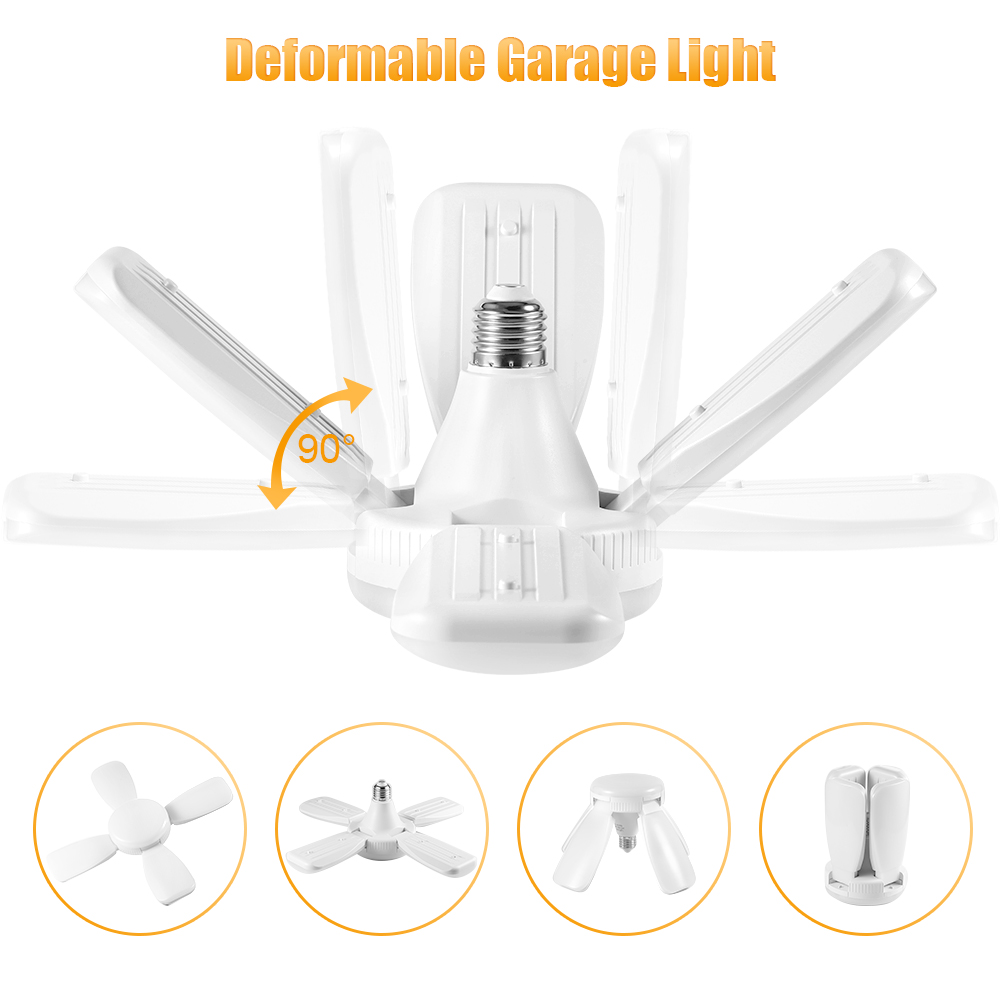 60w E27 Led-garagenleuchte, Eingangsspannung 165-265v Ac (6500k)