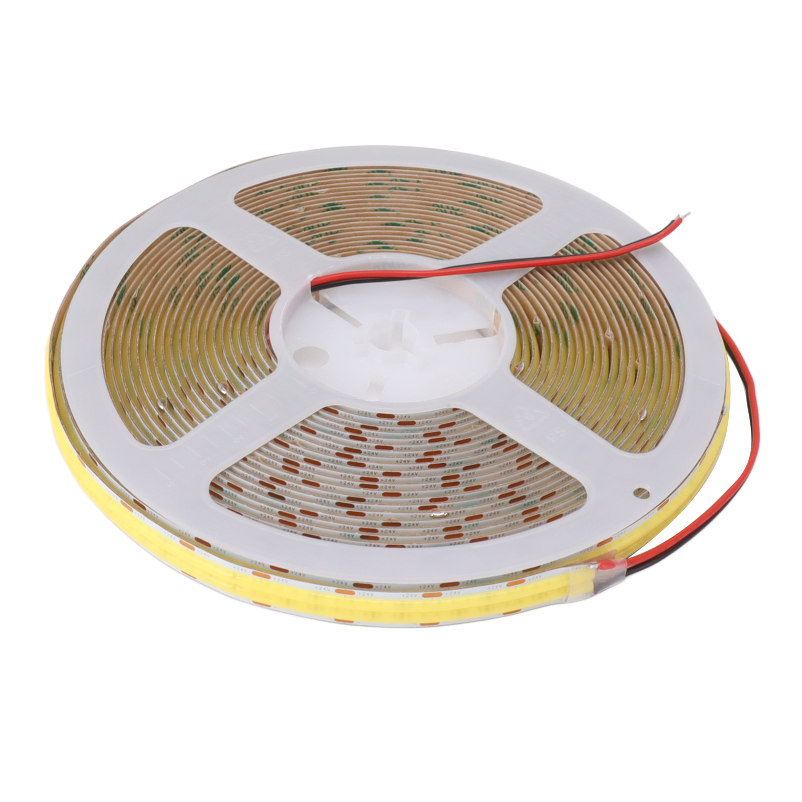 Cob-led-streifen, Hochhell, Selbstklebend, Flexibel, Zweireihig, Diy-lampenleiste Für Schrank Und Auto, 10 M (32,8 Ft), 24 V, 6000 K, Weißes Licht