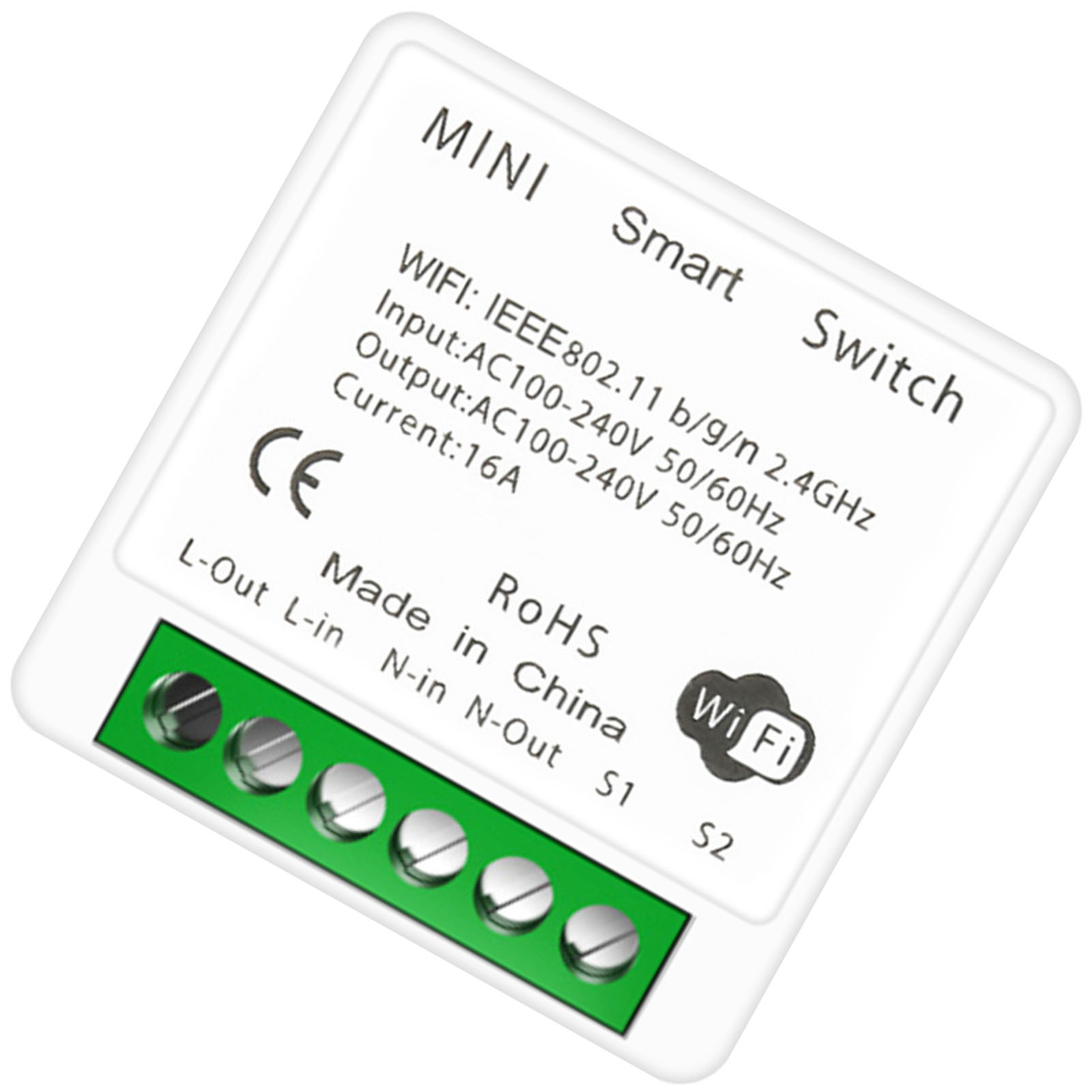 16a Smart-home-schalter Mit App-fernsteuerung, Mini-wlan-schalter, Kompatibel Mit Tuya