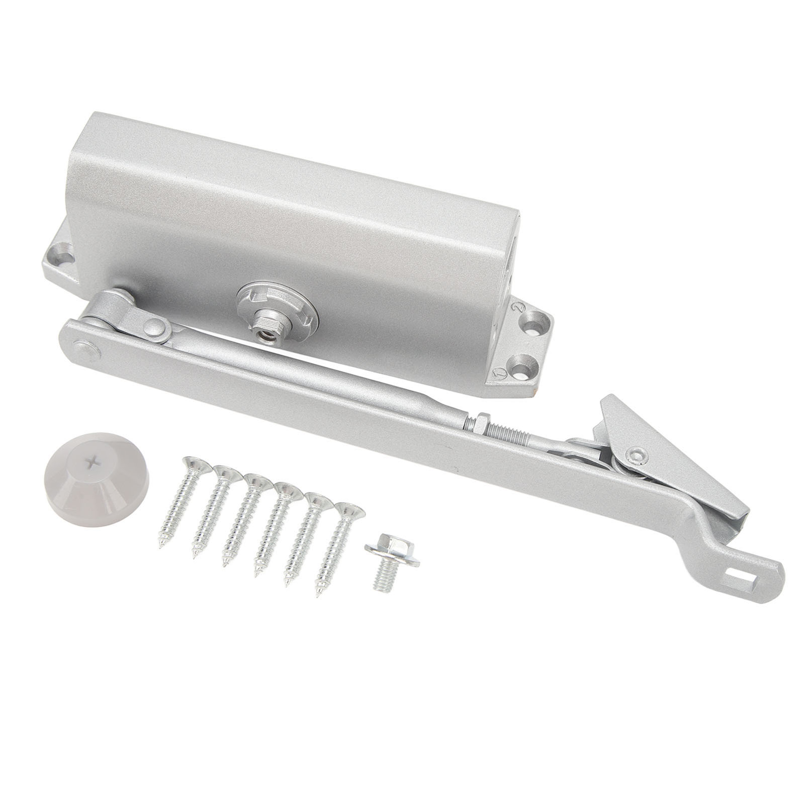 Hydraulischer Automatischer Türschließer Aus Aluminiumlegierung, 99,2–142,2 Lb, Einstellbare Geschwindigkeit, Hydraulischer Puffer, Einstellbarer Schließstopper, Für Zuhause