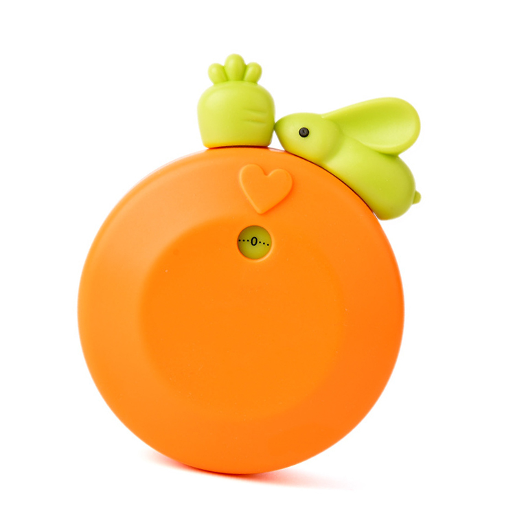 Niedlicher Mechanischer Timer, Vielseitig Einsetzbar, Innovativ, Mit Cartoon-hasenmotiv, Präziser Küchentimer Für Kinder, Zum Lernen Und Kochen, Orange