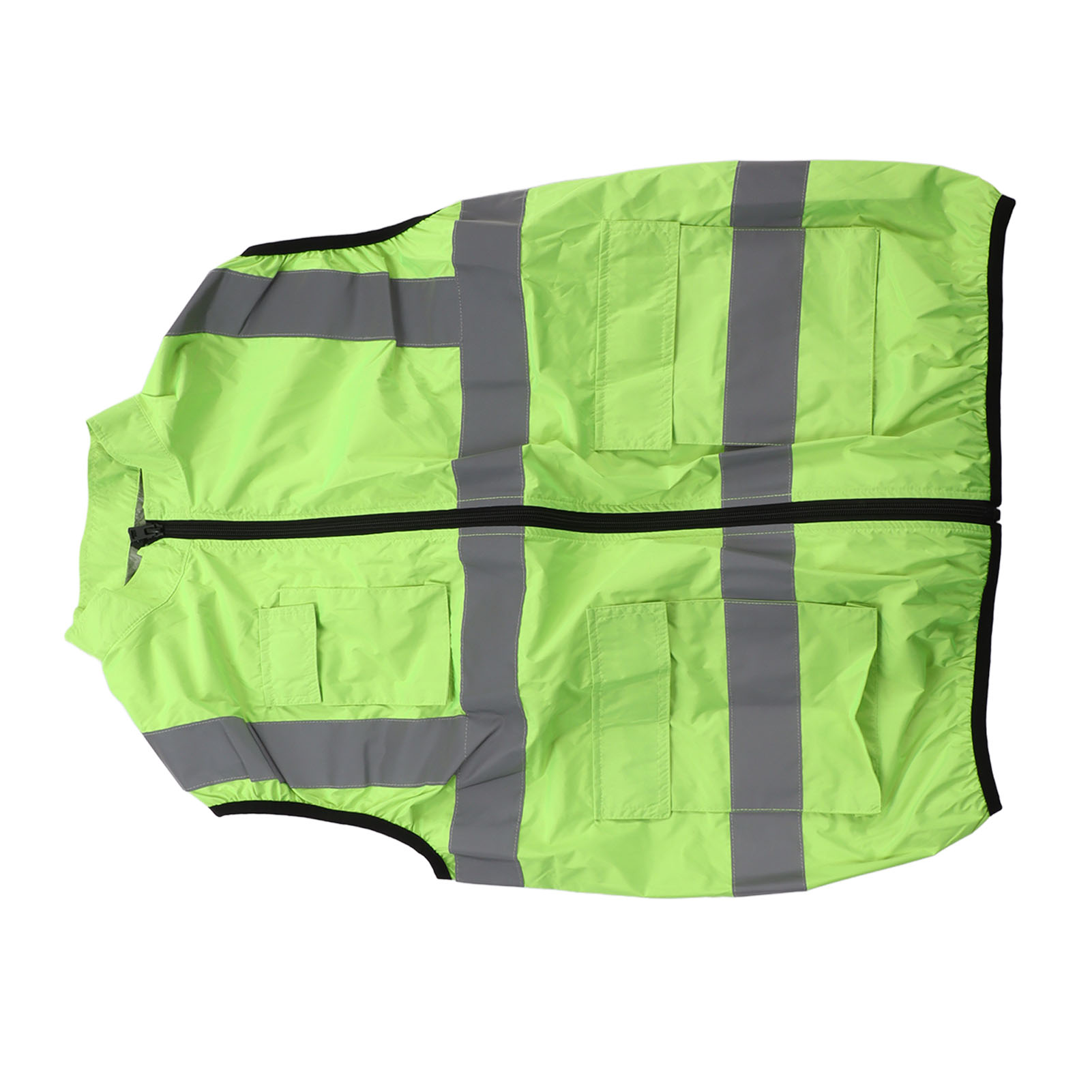 Kühlende Weste Mit Ventilator, Klimatisiert, Reflektierenden Streifen, Wiederaufladbar, 5v, Fluoreszierend Grün, Xxxl