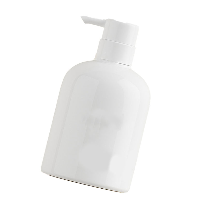 Shampoo-spenderflasche Aus Kunststoff, 500 Ml, Großes Fassungsvermögen, Mit Pumpe, Für Badezimmer, Weiß