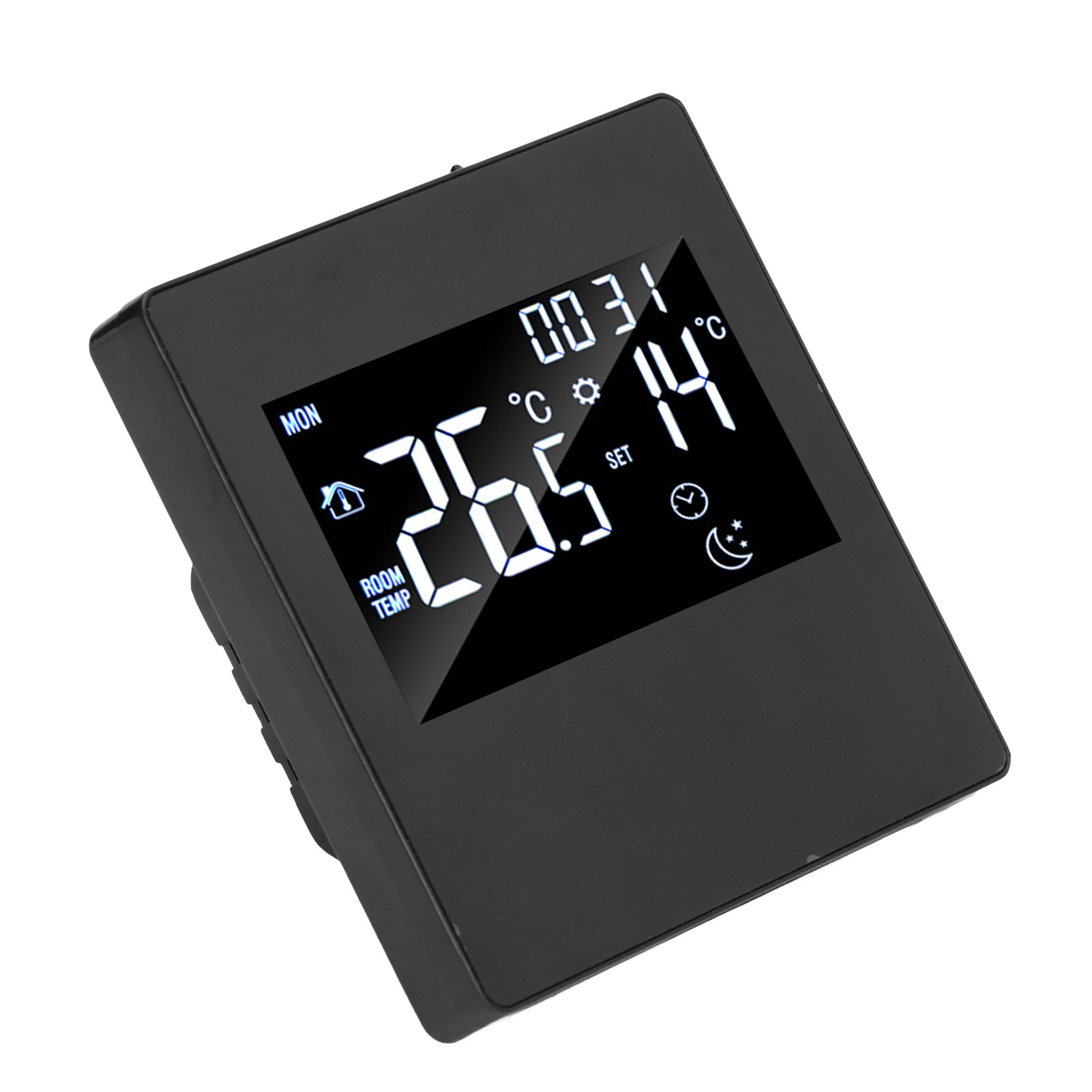 3a Smart-thermostat Mit Lcd-display, Programmierbar, Weit Verbreitet, Für Warmwasserbereitung In Haushalten, Büros, Einkaufszentren, Hotels Und Pflegeheimen, Schwarz, Standardmodell