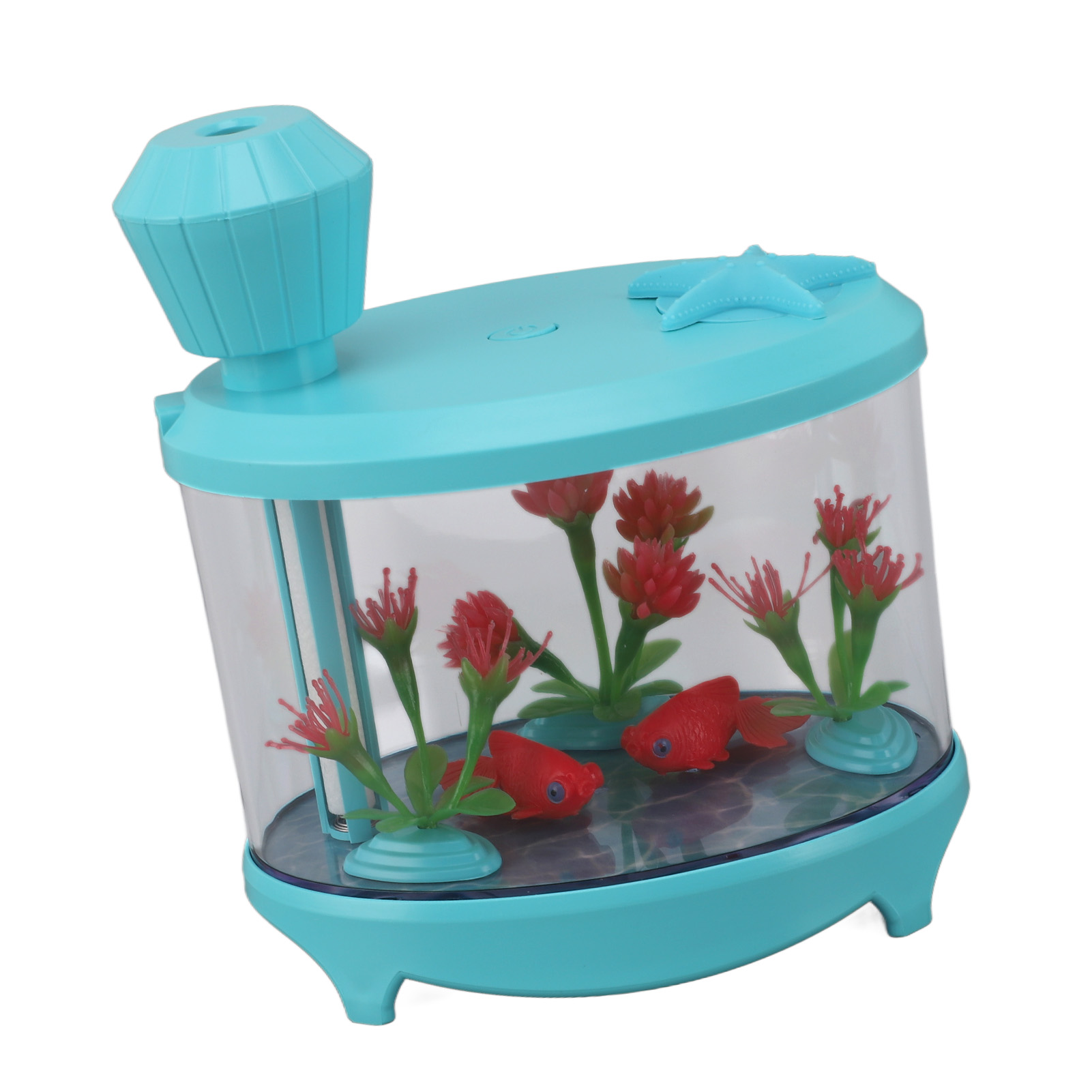 Mikro-luftbefeuchter In Aquariumform Mit Ultraschall-usb-anschluss, Geräuscharm, Für Ätherische Öle Und Aromatherapie, Geeignet Für Auto, Schlafzimmer, Arbeitszimmer, Blau