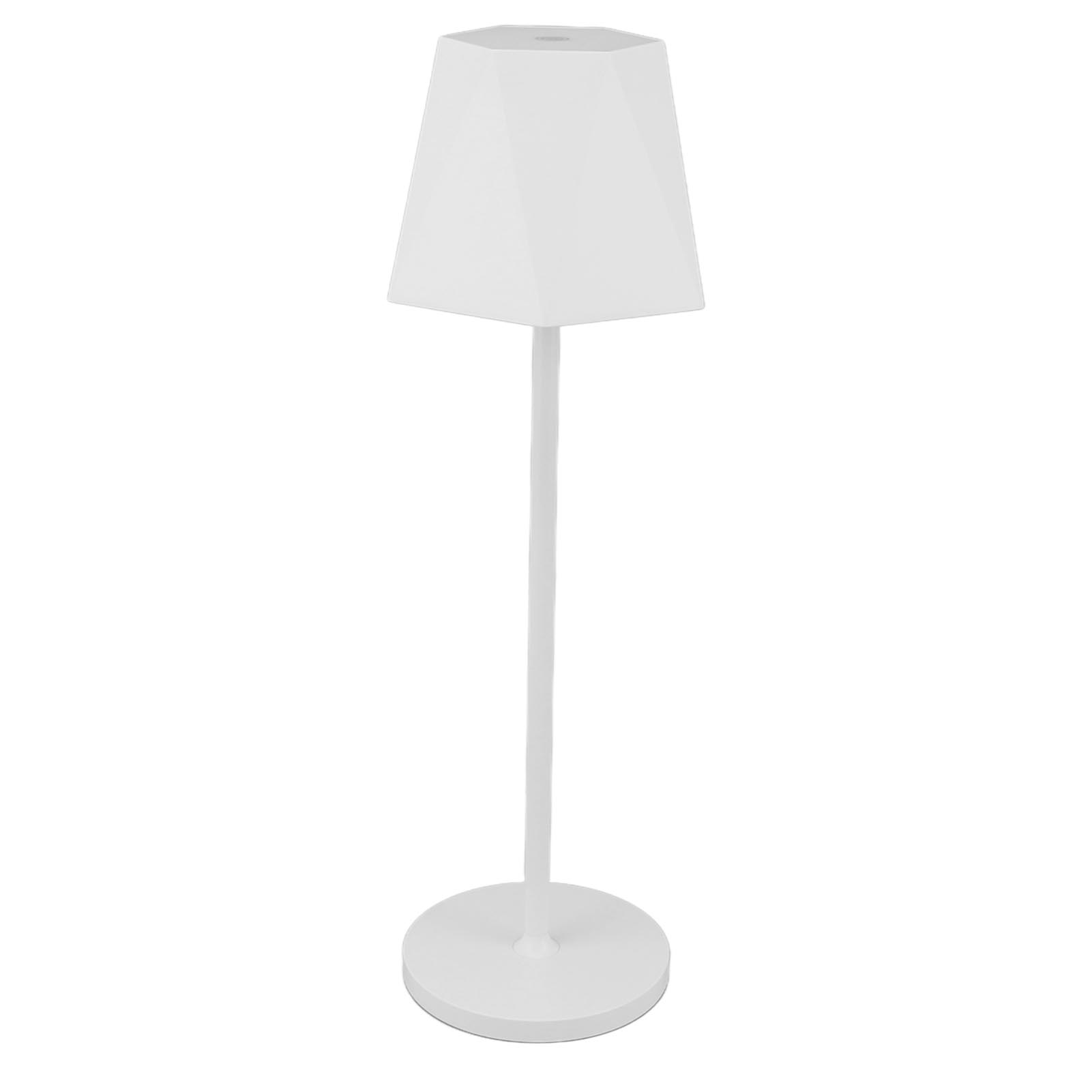 Kabellose Led-tischleuchte Mit 5200-mah-akku, Ip54 Wasserdicht, Stufenlose Helligkeitsregelung Per Touch-steuerung, Weiß