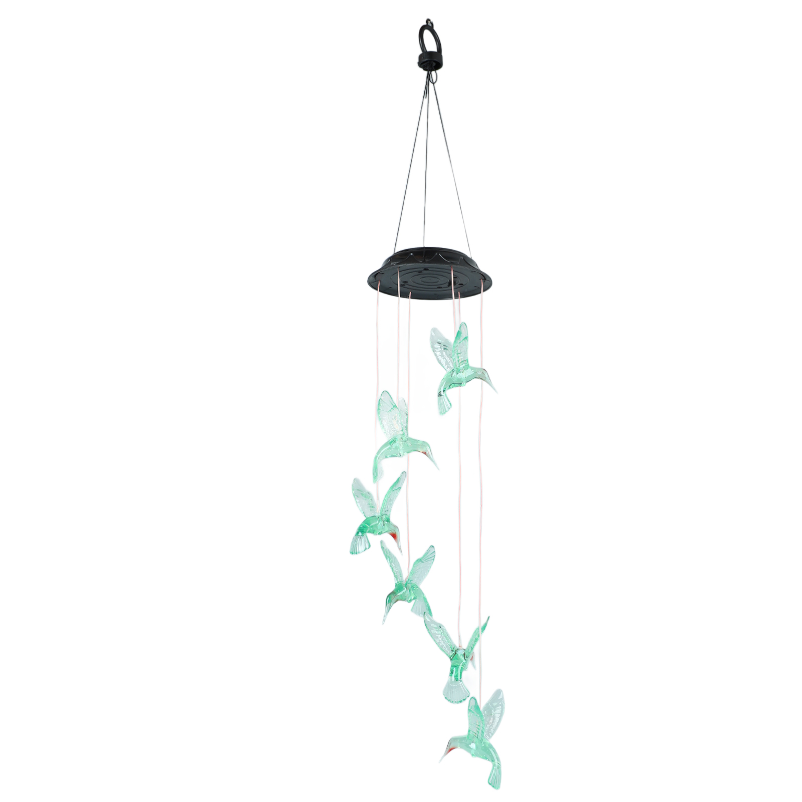 Vogel-windspiel Im Kolibri-stil, Bunte Solarleuchten, Abs-garten-windspiel Für Terrasse, Garten, Schlafzimmer