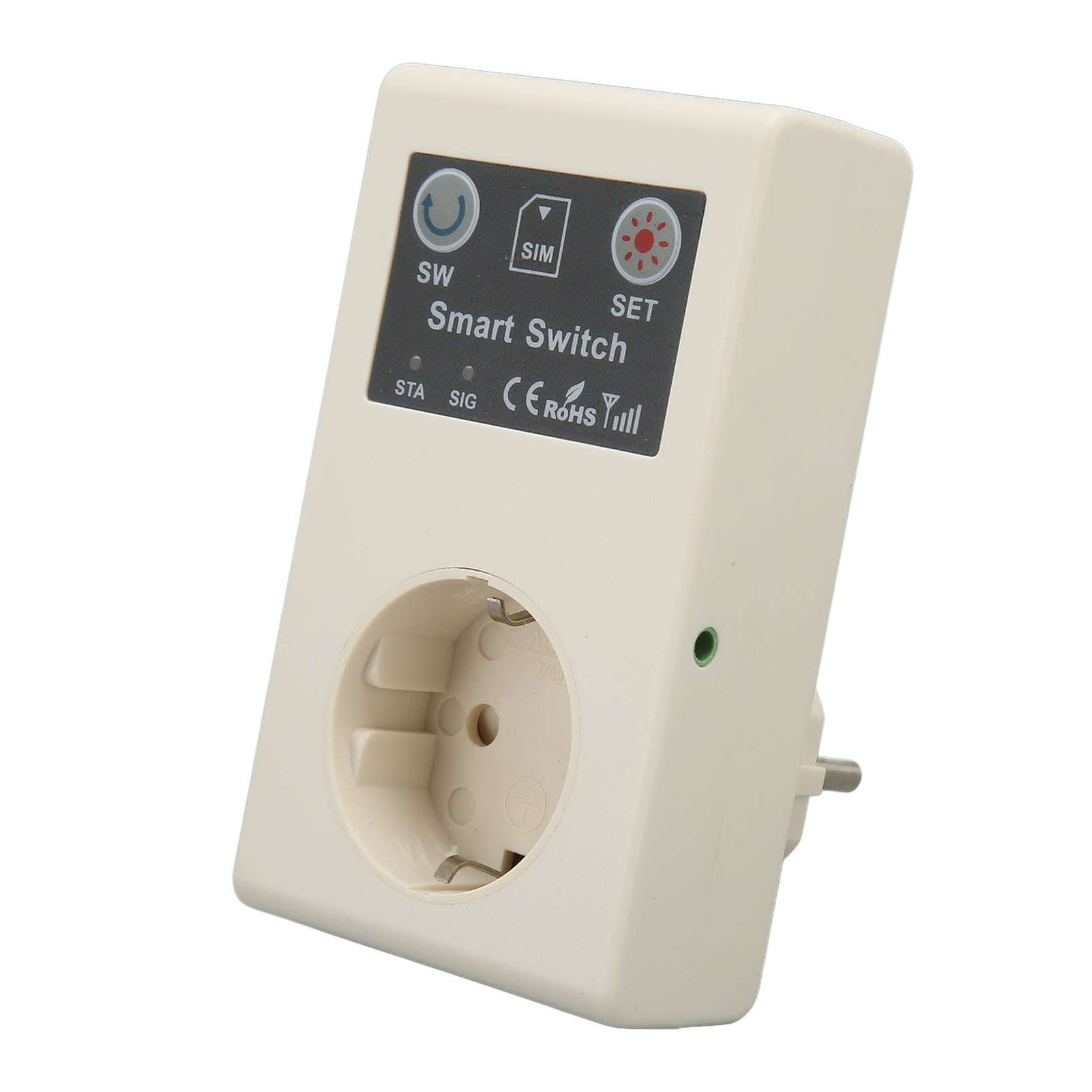 Intelligente Steckdose Mit Mobiltelefonwahlfunktion, Sms-funktion, Fernbedienung, Temperaturregelung, Kabel, Steckdose Für Haushaltsgeräte, Lichtschalter, Eu-stecker 110–250 V