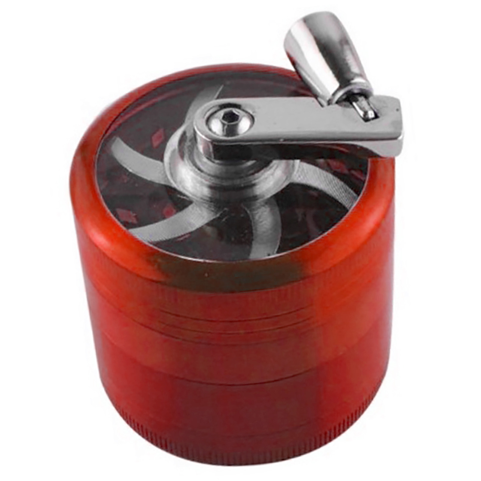 Handkurbel-gewürzmühle, Einfache Manuelle Bedienung, Kompakt, Aus Zinklegierung, Leicht Zu Reinigen, Ideal Für Küche Und Haushalt, Rot