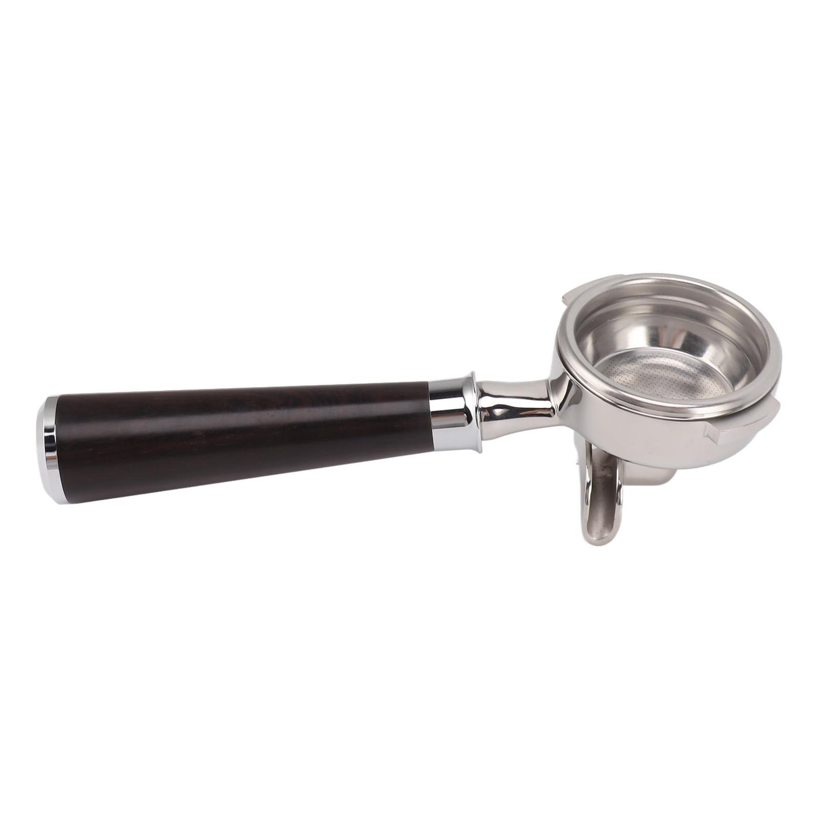 58-mm-kaffeefilter Mit 2 Ausläufen, Feinem Sieb, Edelstahl, Holzgriff, Abnehmbar, Zubehör Für Nowwa-kaffeemaschinen, Rotes Sandelholz