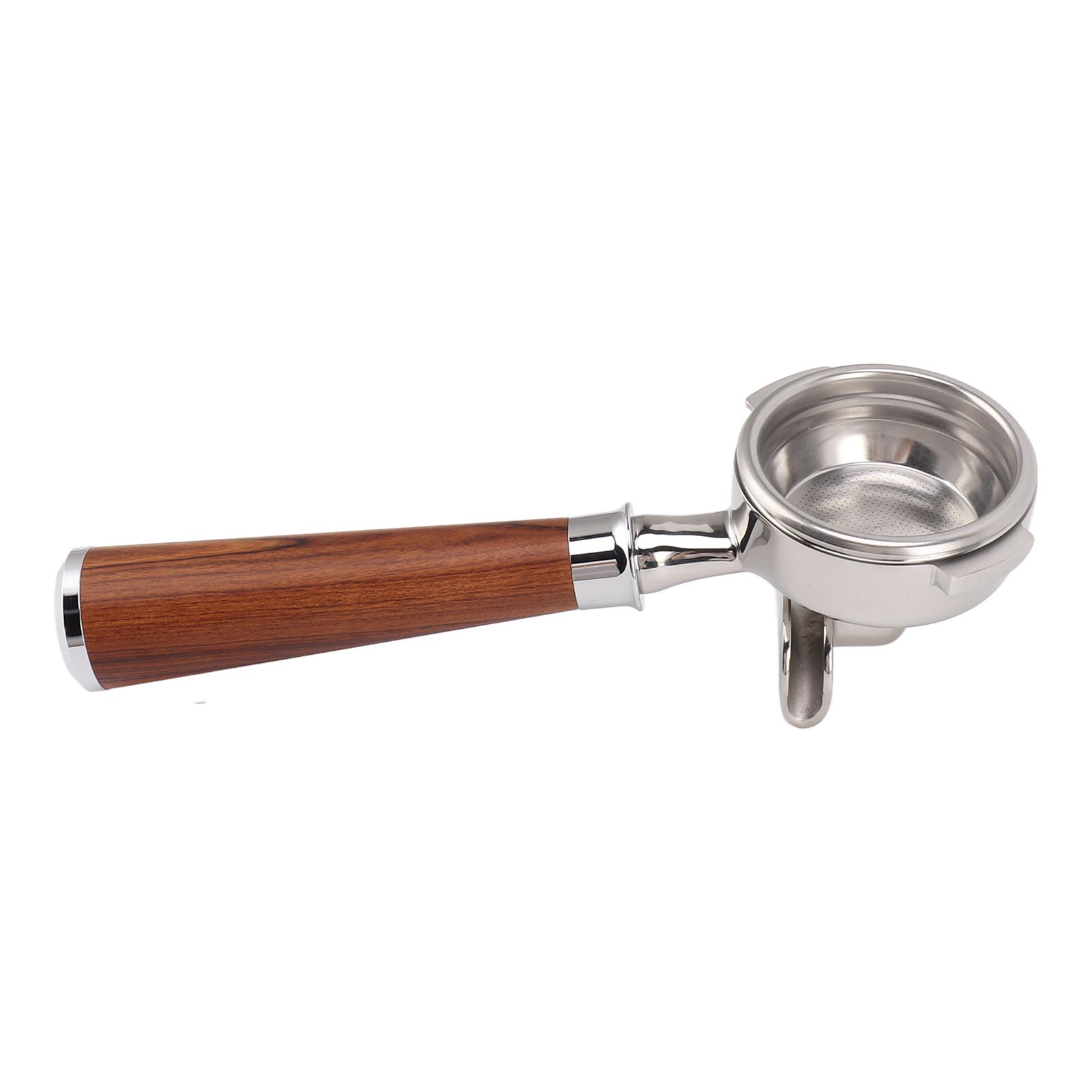 58-mm-kaffeefilter Mit 2 Ausläufen, Feinem Sieb, Edelstahl, Holzgriff, Abnehmbar, Zubehör Für Nowwa A Siam Rosewood Kaffeemaschinen