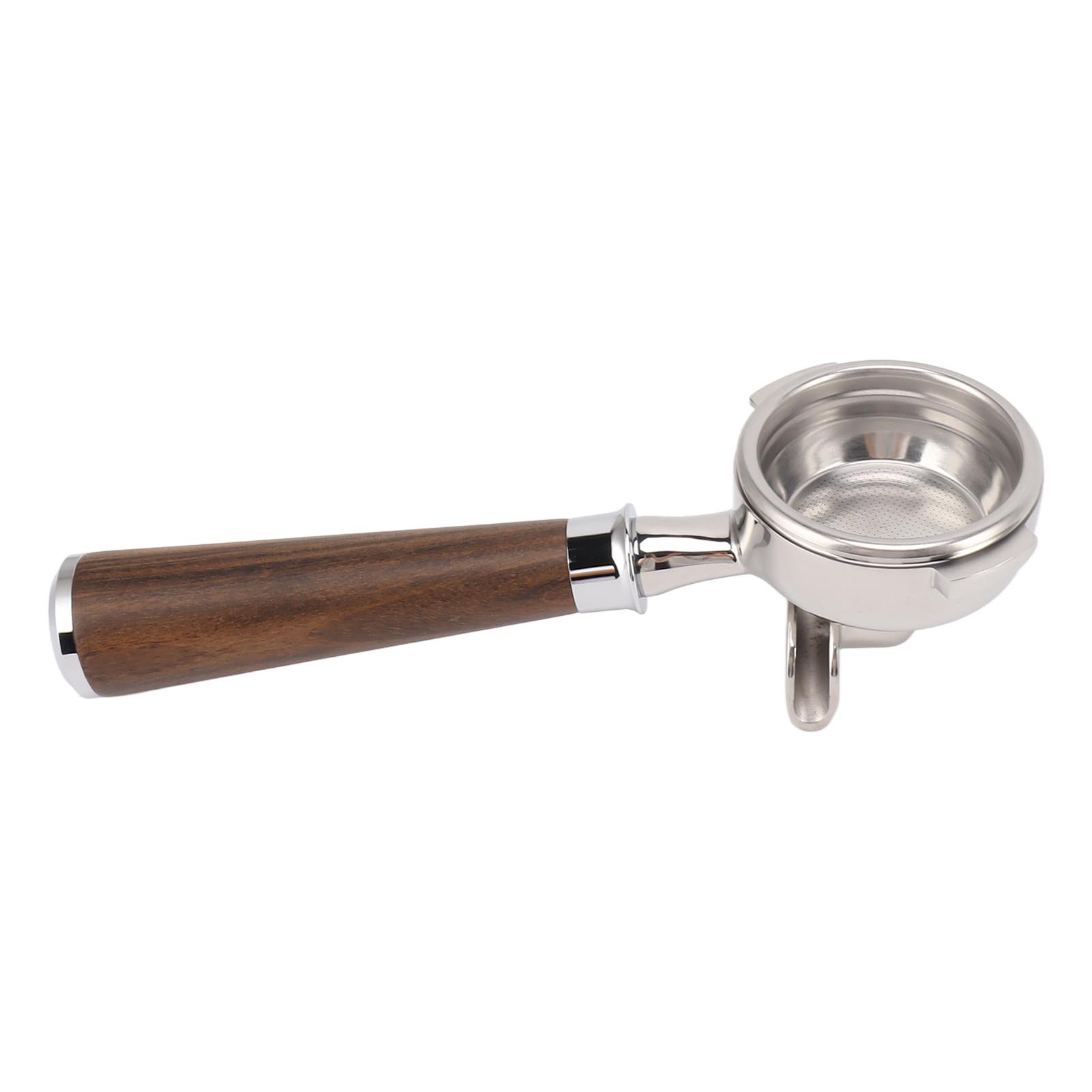 58-mm-kaffeefilter Mit 2 Ausläufen, Feinem Sieb, Edelstahl, Holzgriff, Abnehmbar, Zubehör Für Nowwa-kaffeemaschinen, A Black Rosewood