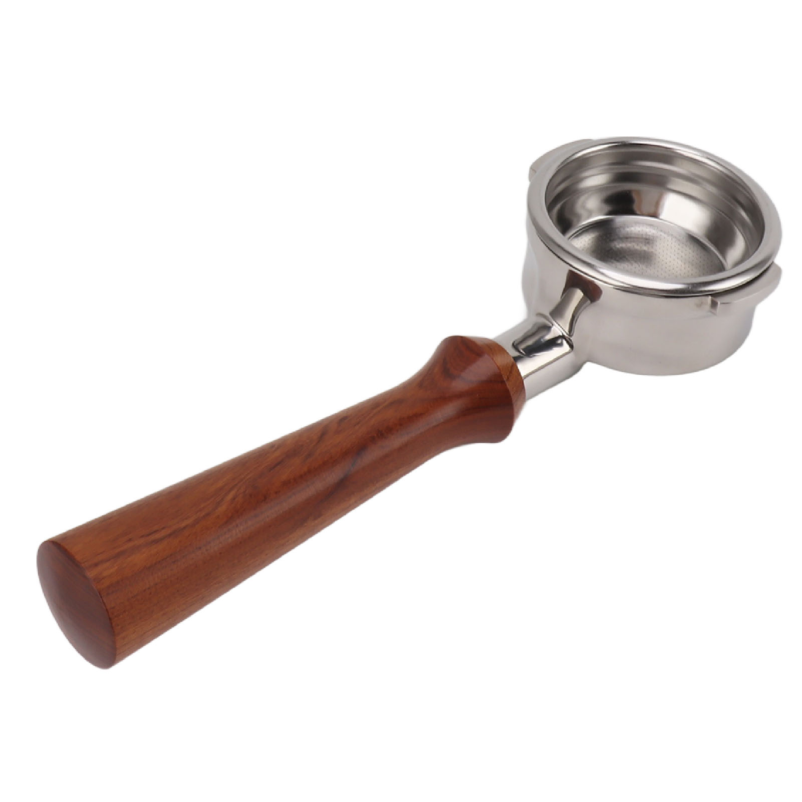 58-mm-siebträger Ohne Boden, 2-hals-edelstahlgriff, Abnehmbares Zubehör Für Breville 9 Series F, Rosenholz
