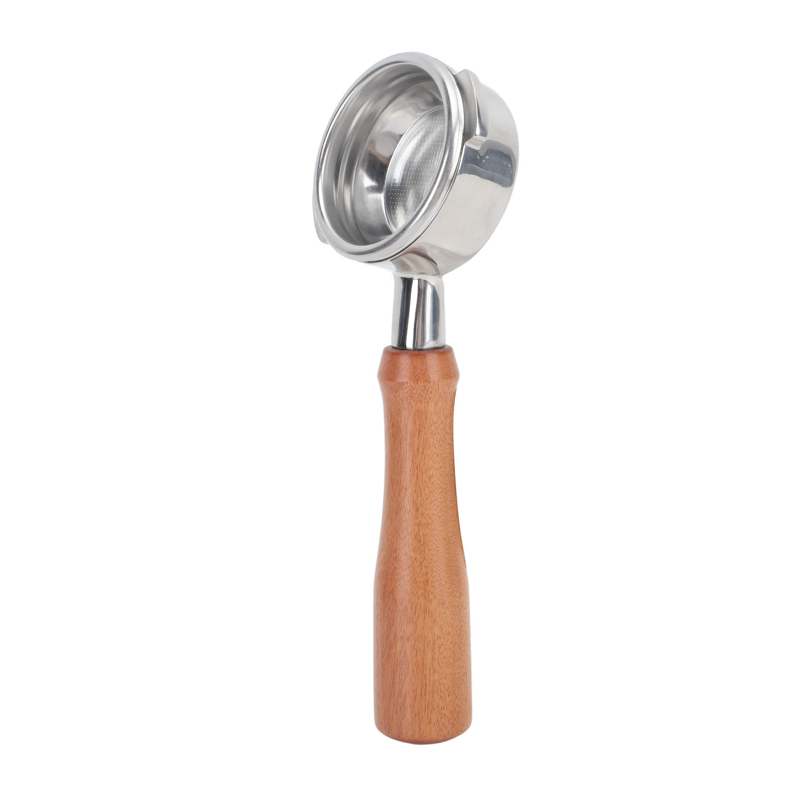58-mm-siebträger, Bodenlos, 3 Abnehmbare Ohren, Aus Massivholz Und Edelstahl, Für Nowwa E All Wood Red Acid Branch Kaffeemaschinen.