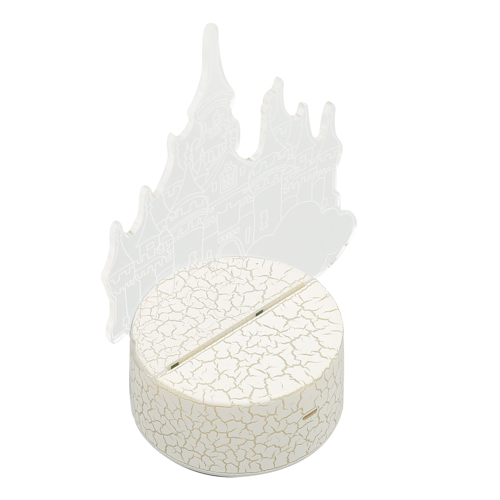 Kreative 3d-nachtlampe Aus Acryl Mit Exquisiter Touch- Und Fernbedienung In Form Einer 3d-burg – Ideales Geschenk