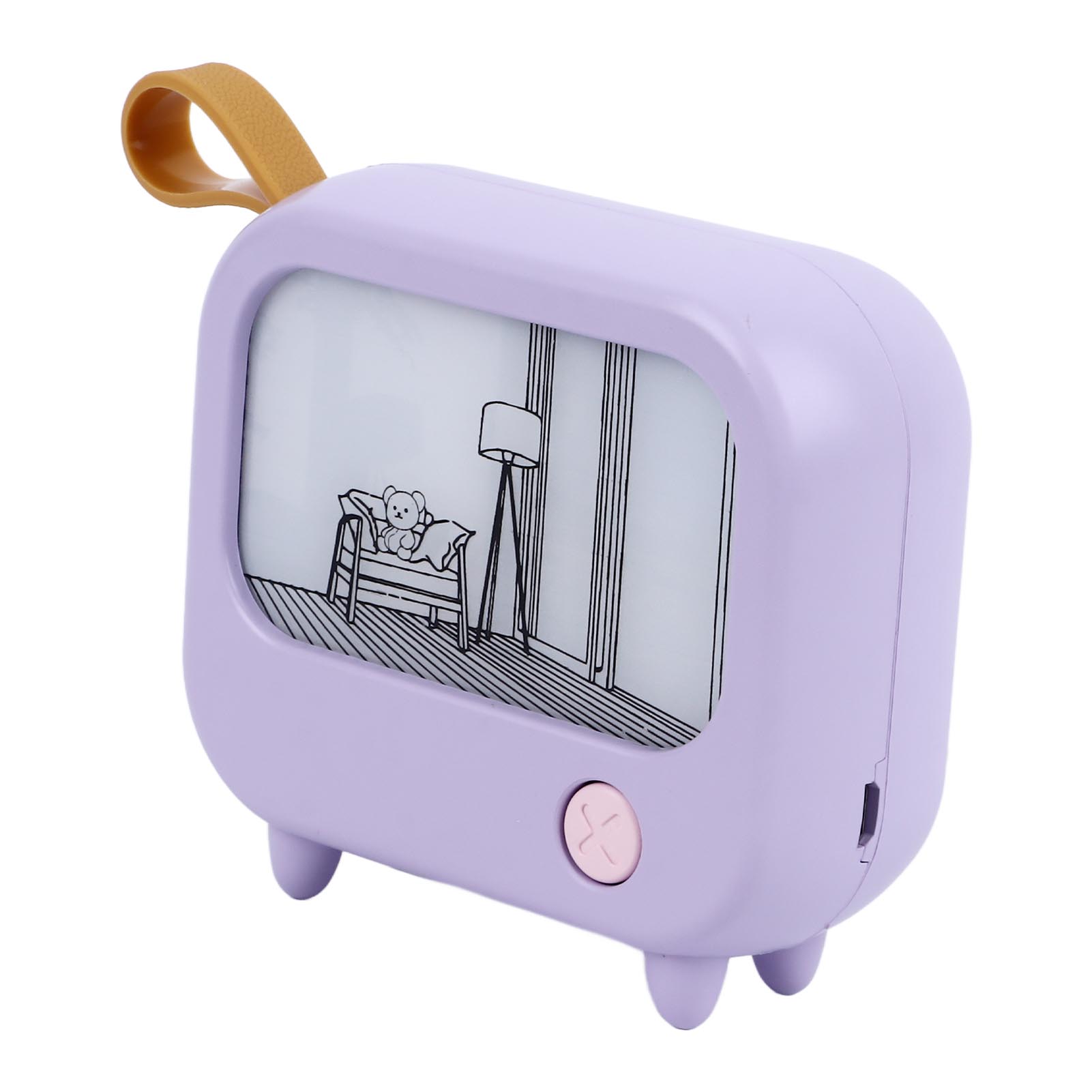 Leuchtendes Gemälde, Nachtlicht In Tv-form, 2 Leuchtmodi, Usb-aufladbar, Tragbar, Tisch-/nachttischlampe, Schlafzimmer-dekoration, Lila